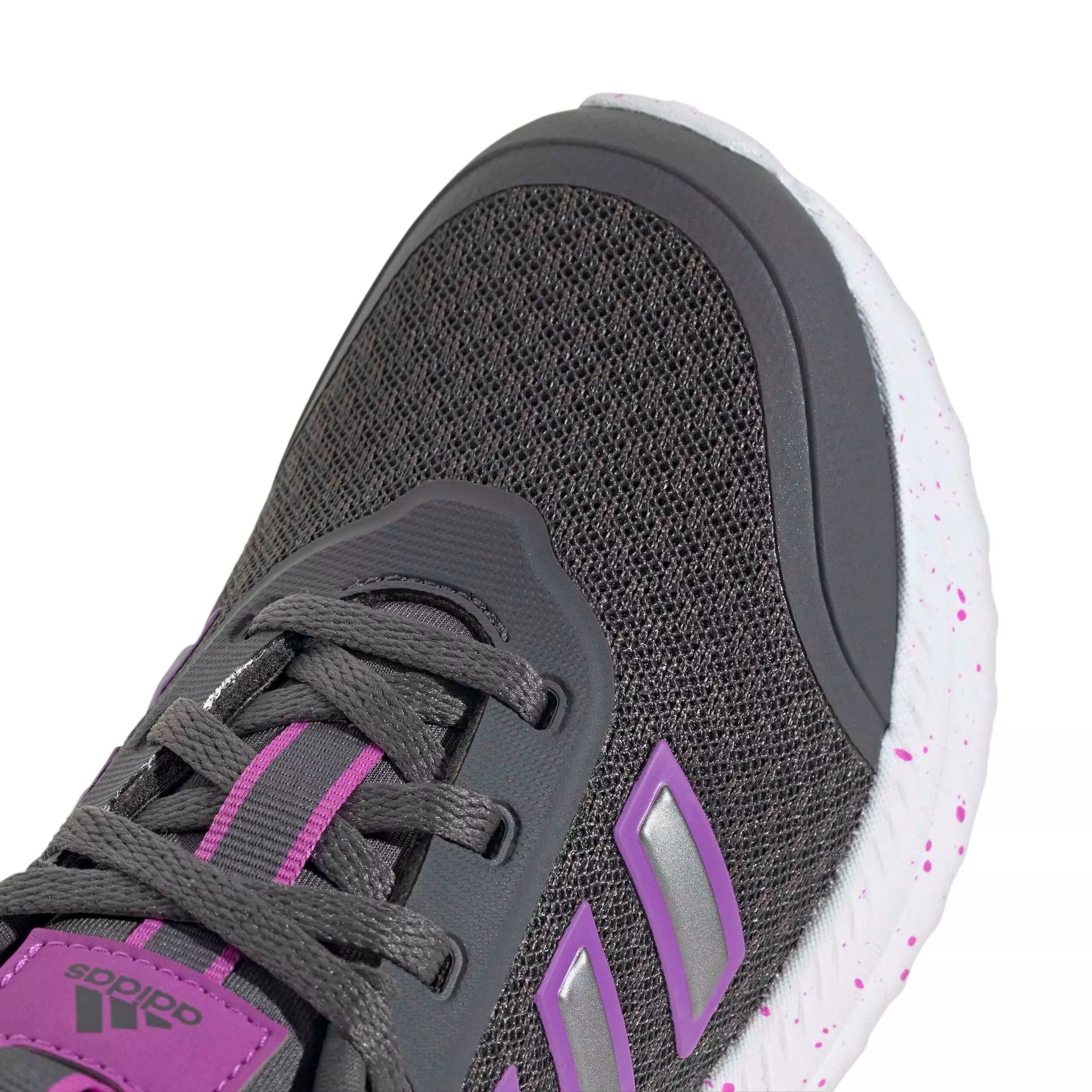 adidas X_PLRPATH "Grey Five/Purple Burst/Iron Metallic" Grade School Girls' Shoe - GREY/PURPLE/IRON