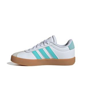 adidas VL Court 3.0 "Ftwr White/Flash Aqua/Alumina" Grade School Girls' Shoe - WHITE/AQUA/ALUMINA