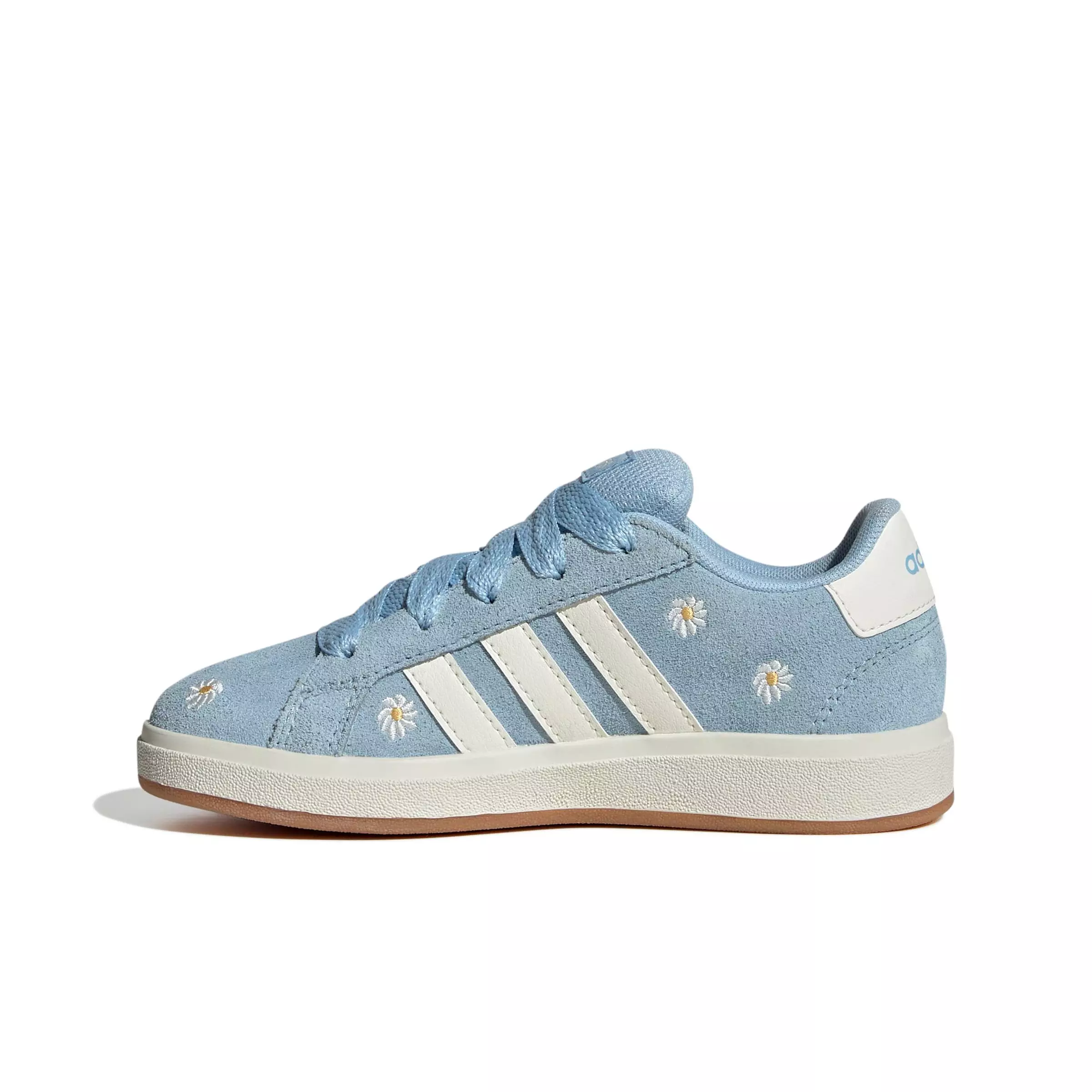adidas Grand Court 00s "Clear Sky/Off White/Gum 10" Grade School Girls' Shoe - SKY/OFF WHITE/GUM