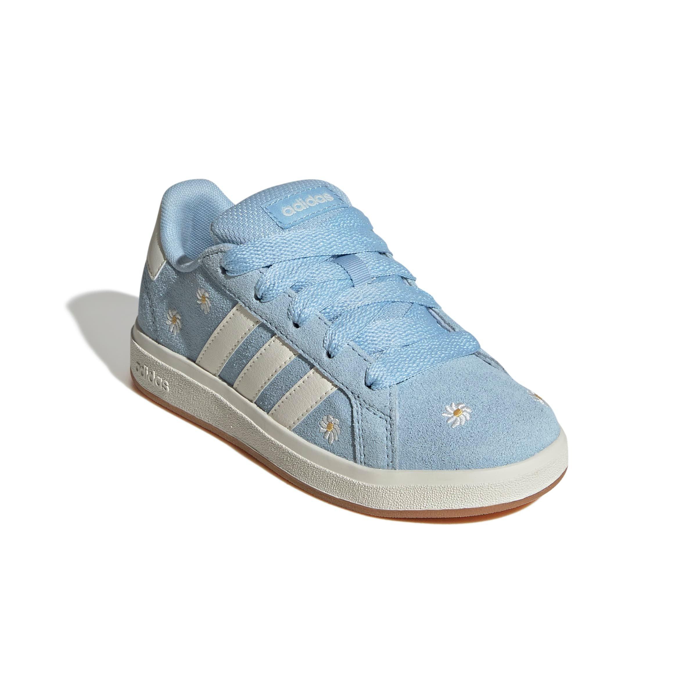 adidas Grand Court 00s "Clear Sky/Off White/Gum 10" Grade School Girls' Shoe - SKY/OFF WHITE/GUM