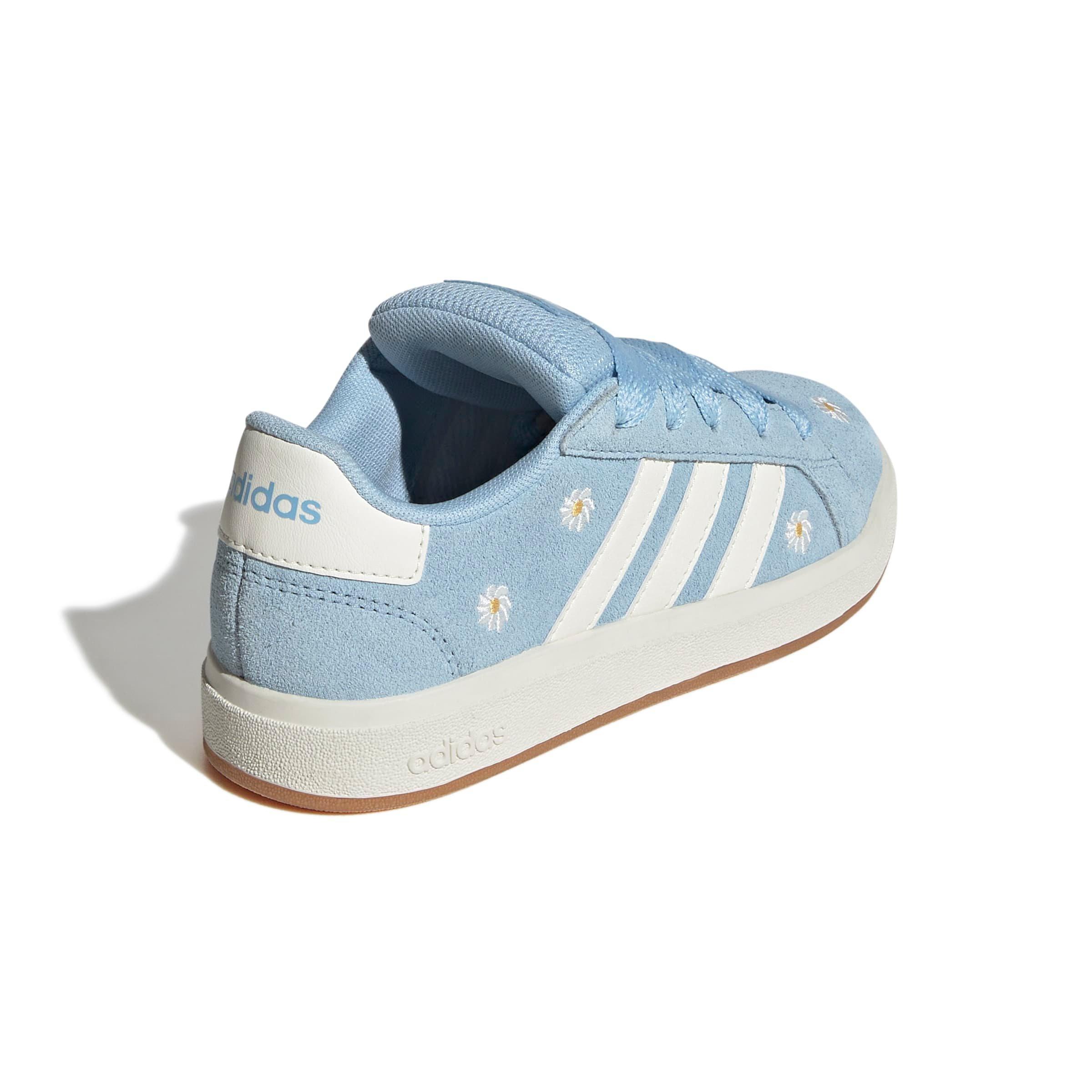 adidas Grand Court 00s "Clear Sky/Off White/Gum 10" Grade School Girls' Shoe - SKY/OFF WHITE/GUM