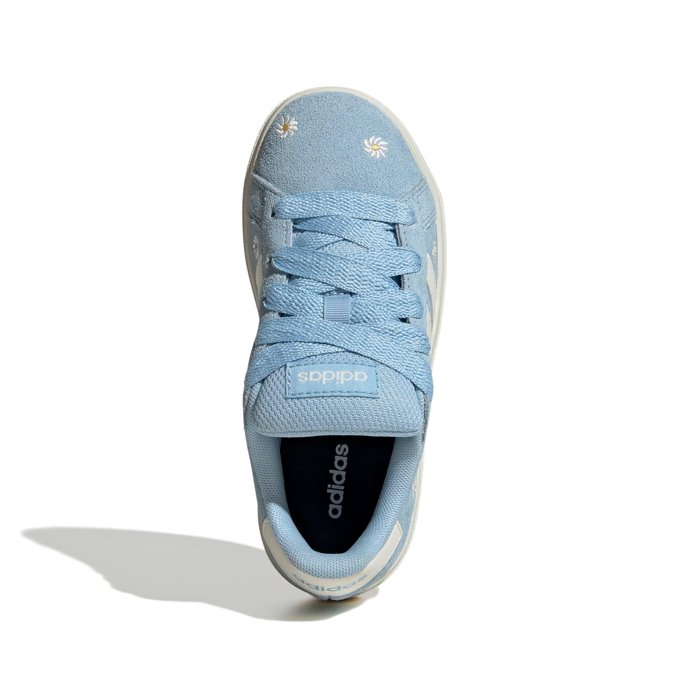 adidas Grand Court 00s "Clear Sky/Off White/Gum 10" Grade School Girls' Shoe - SKY/OFF WHITE/GUM