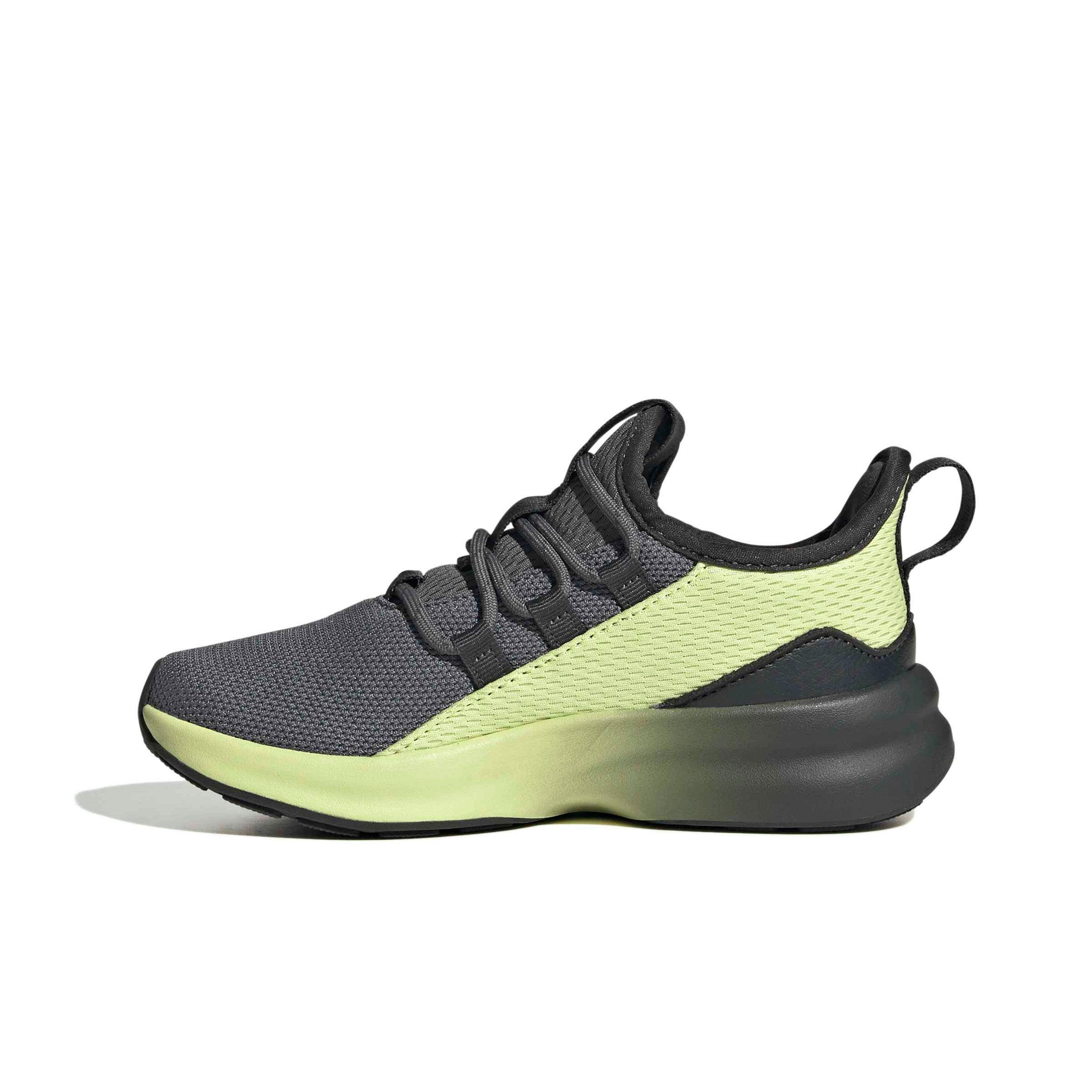 adidas Lite Racer Adapt 8.0 "Carbon/Grey Five/Semi Frozen Lemon" Grade School Boys' Shoe - CARBON/GREY/LEMON