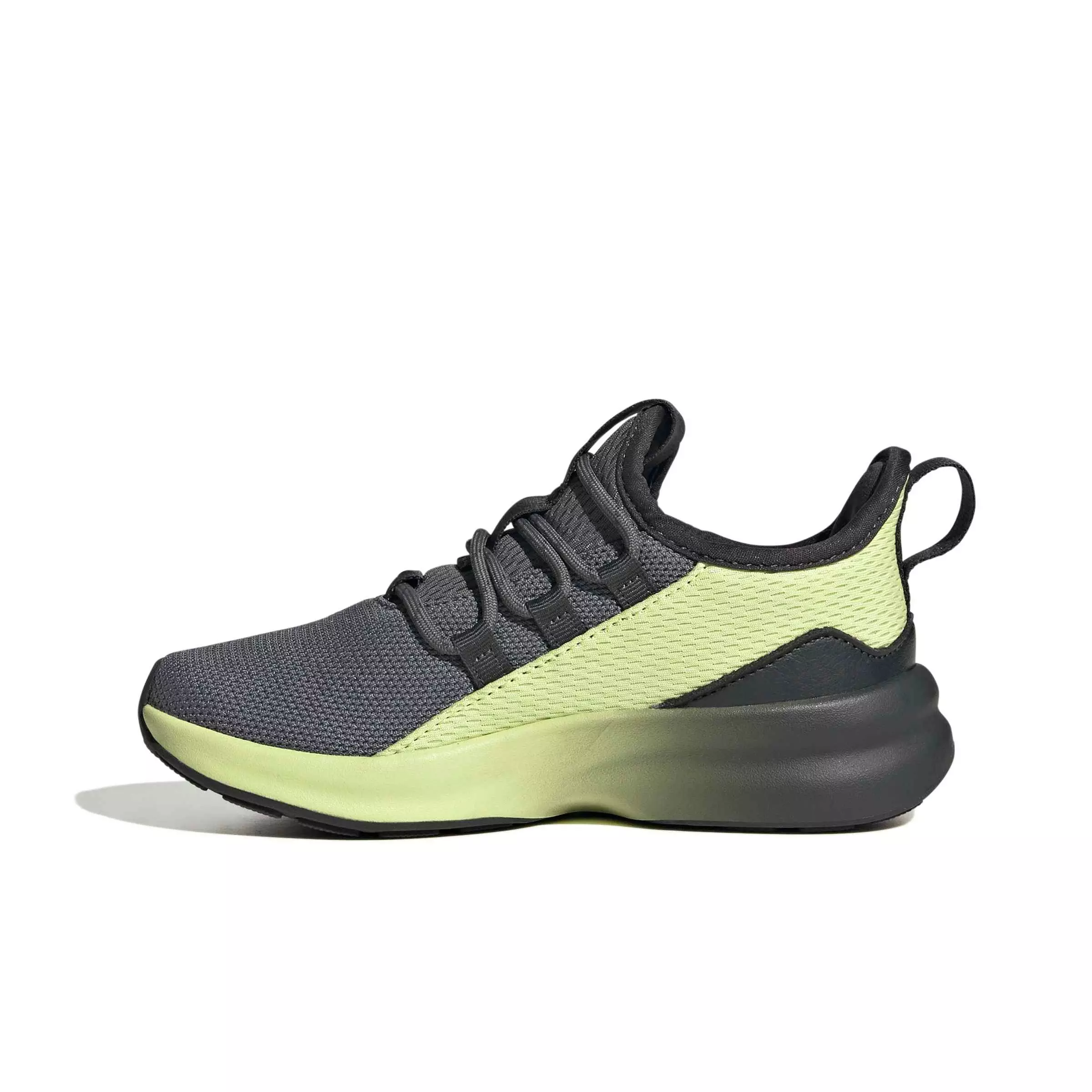 adidas Lite Racer Adapt 8.0 "Carbon/Grey Five/Semi Frozen Lemon" Grade School Boys' Shoe - CARBON/GREY/LEMON