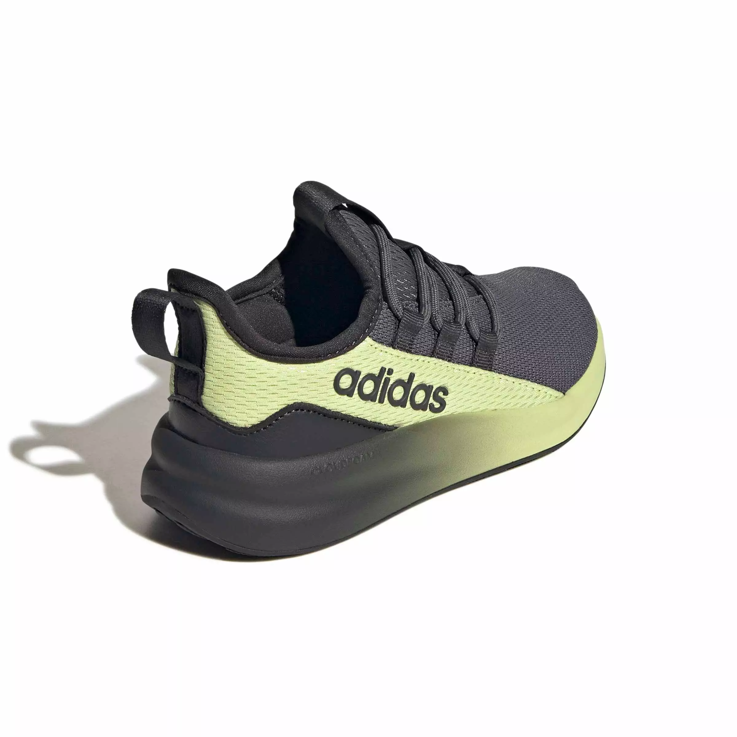 adidas Lite Racer Adapt 8.0 "Carbon/Grey Five/Semi Frozen Lemon" Grade School Boys' Shoe - CARBON/GREY/LEMON