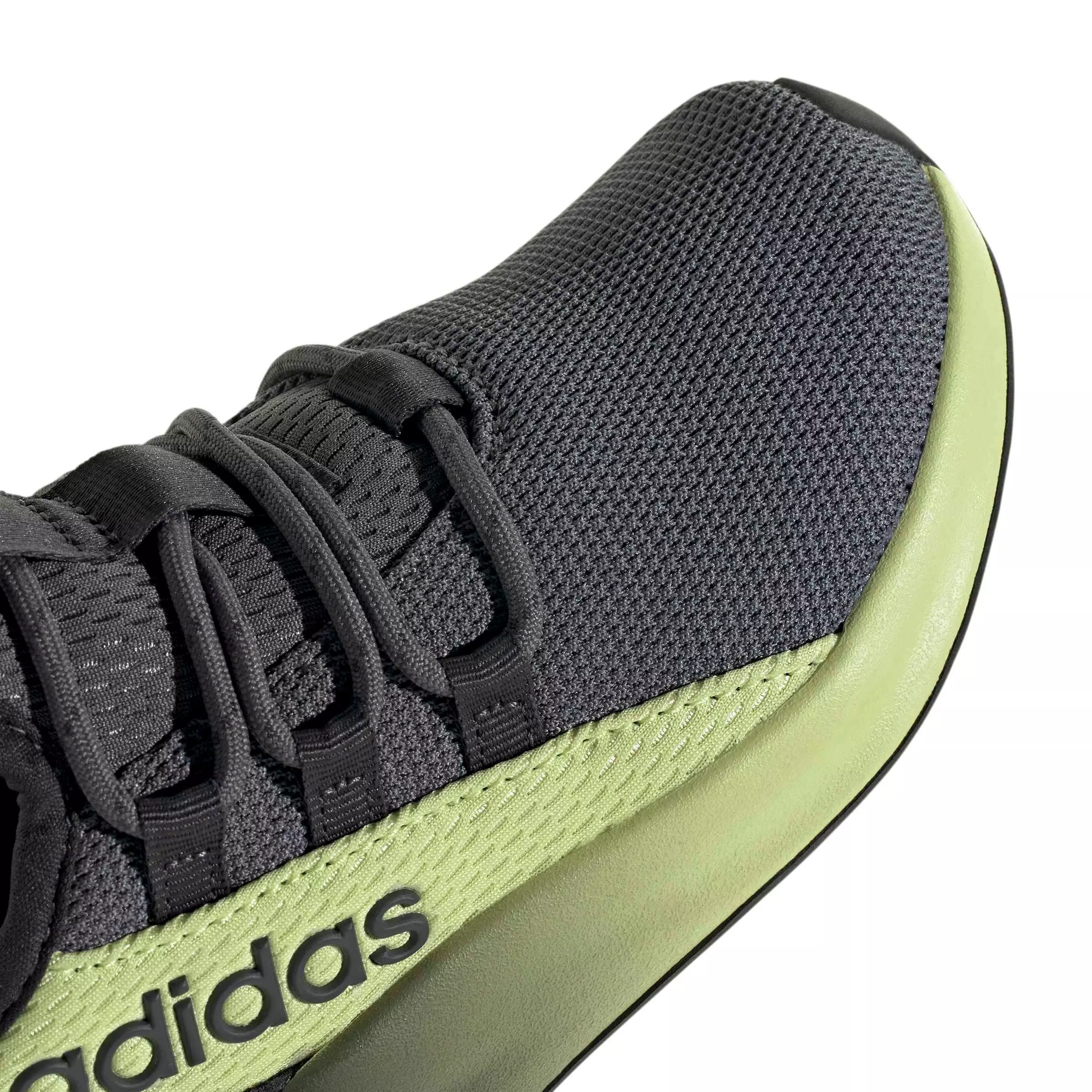 adidas Lite Racer Adapt 8.0 "Carbon/Grey Five/Semi Frozen Lemon" Grade School Boys' Shoe - CARBON/GREY/LEMON