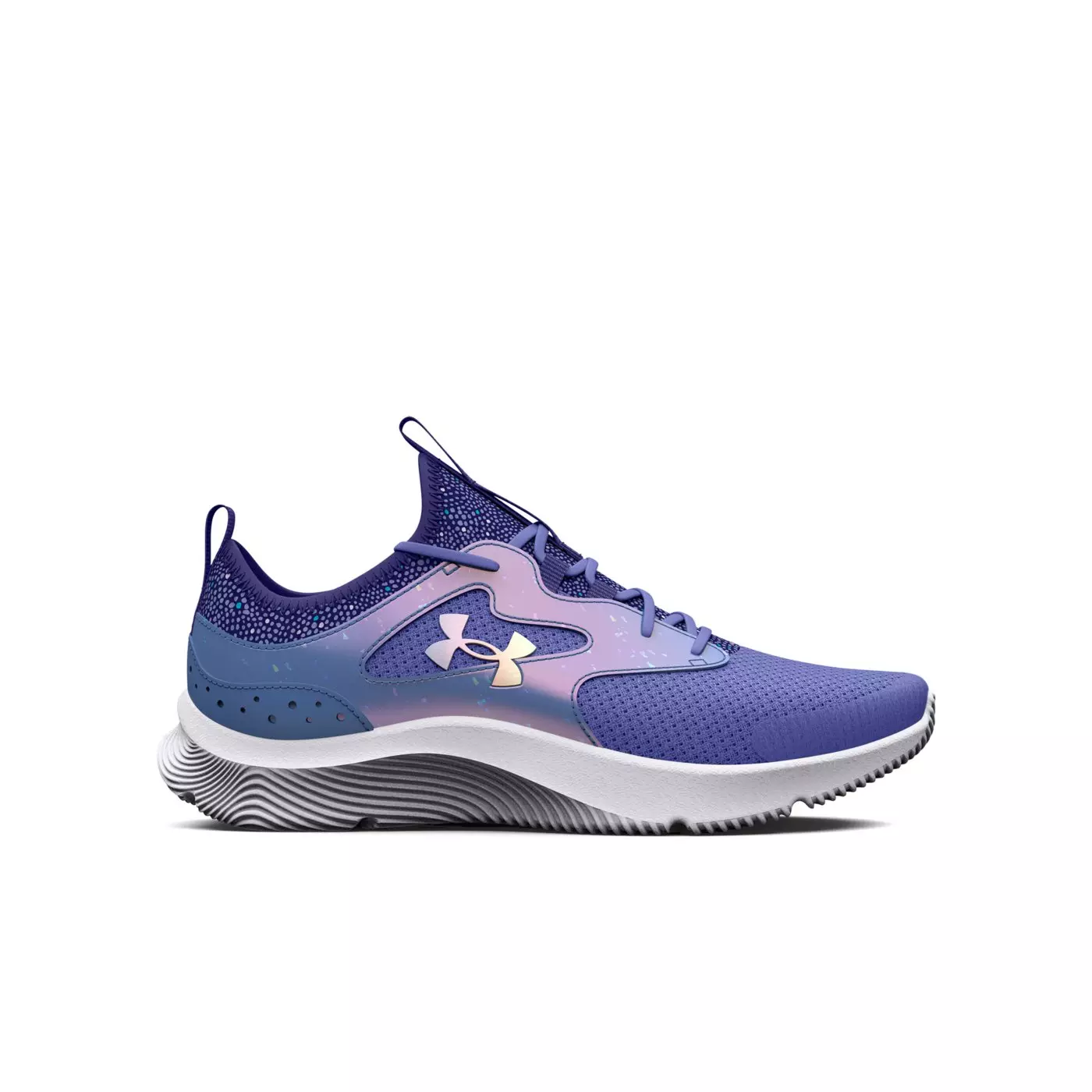 Under Armour Infinity 2.0 Printed "Baja Blue/Iridescent" Grade School Girls' Running Shoe - BLUE/IRIDESCENT
