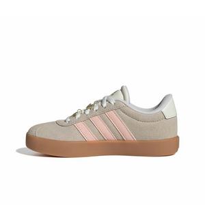 adidas VL Court 3.0 "Crystal Linen/Blush Pink/Off White" Grade School Girls' Shoe - LINEN/PINK/OFF WHITE