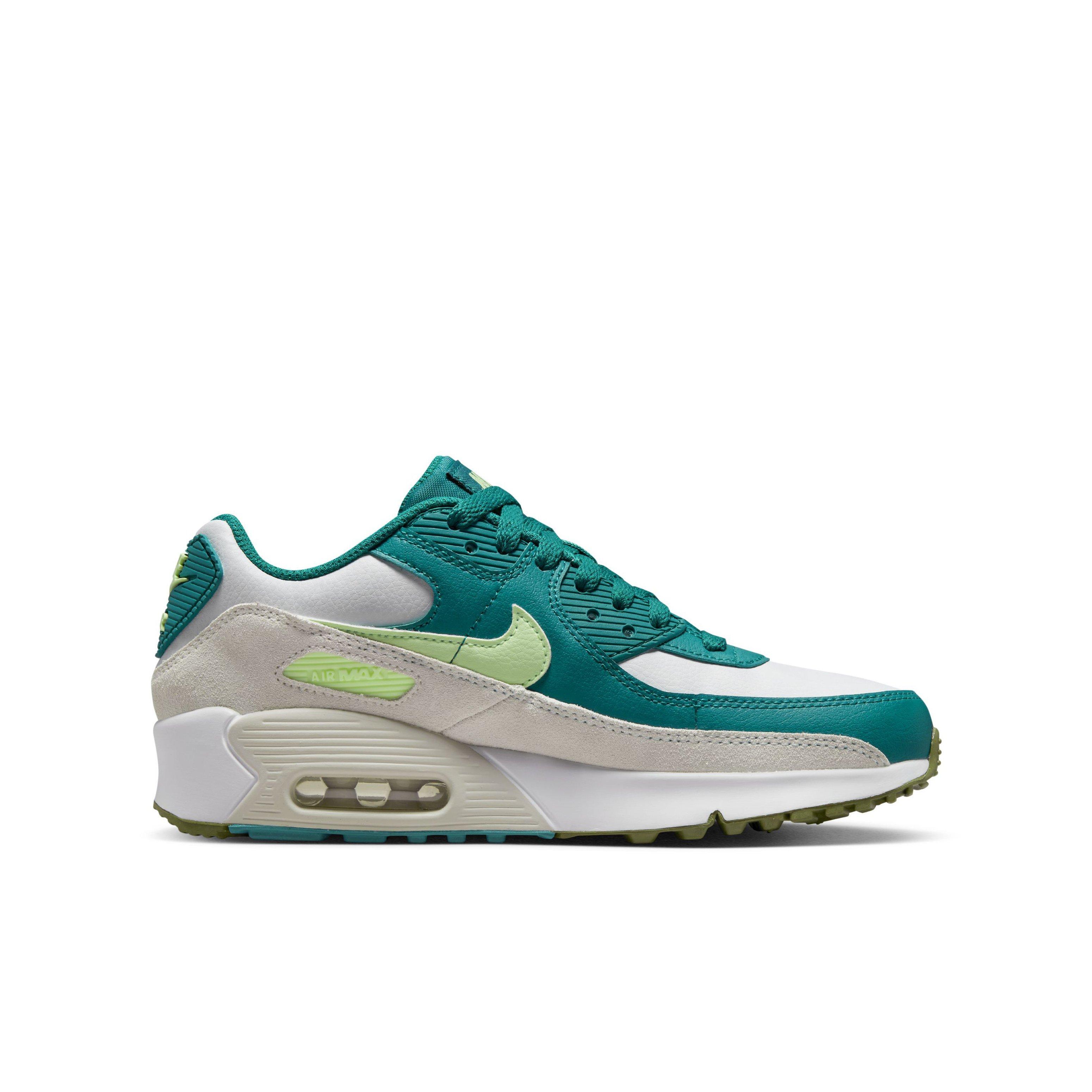 Nike Air Max 90 LTR "White/Barely Volt/Bright Spruce/Phantom" Grade School Boys' Shoe - WHITE/VOLT/SPRUCE/PHANTOM Thumbnail View 1
