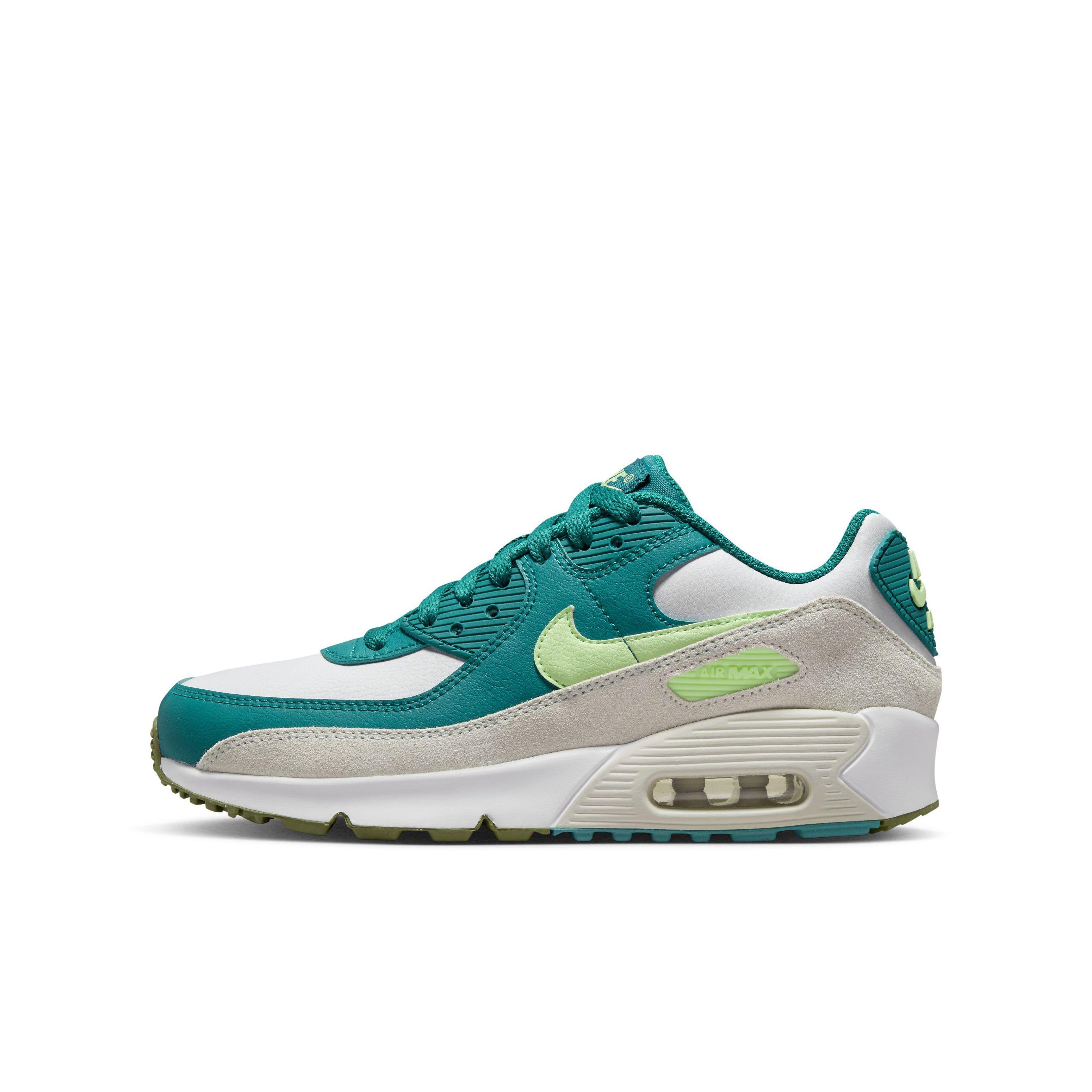Nike Air Max 90 LTR "White/Barely Volt/Bright Spruce/Phantom" Grade School Boys' Shoe - WHITE/VOLT/SPRUCE/PHANTOM Thumbnail View 2