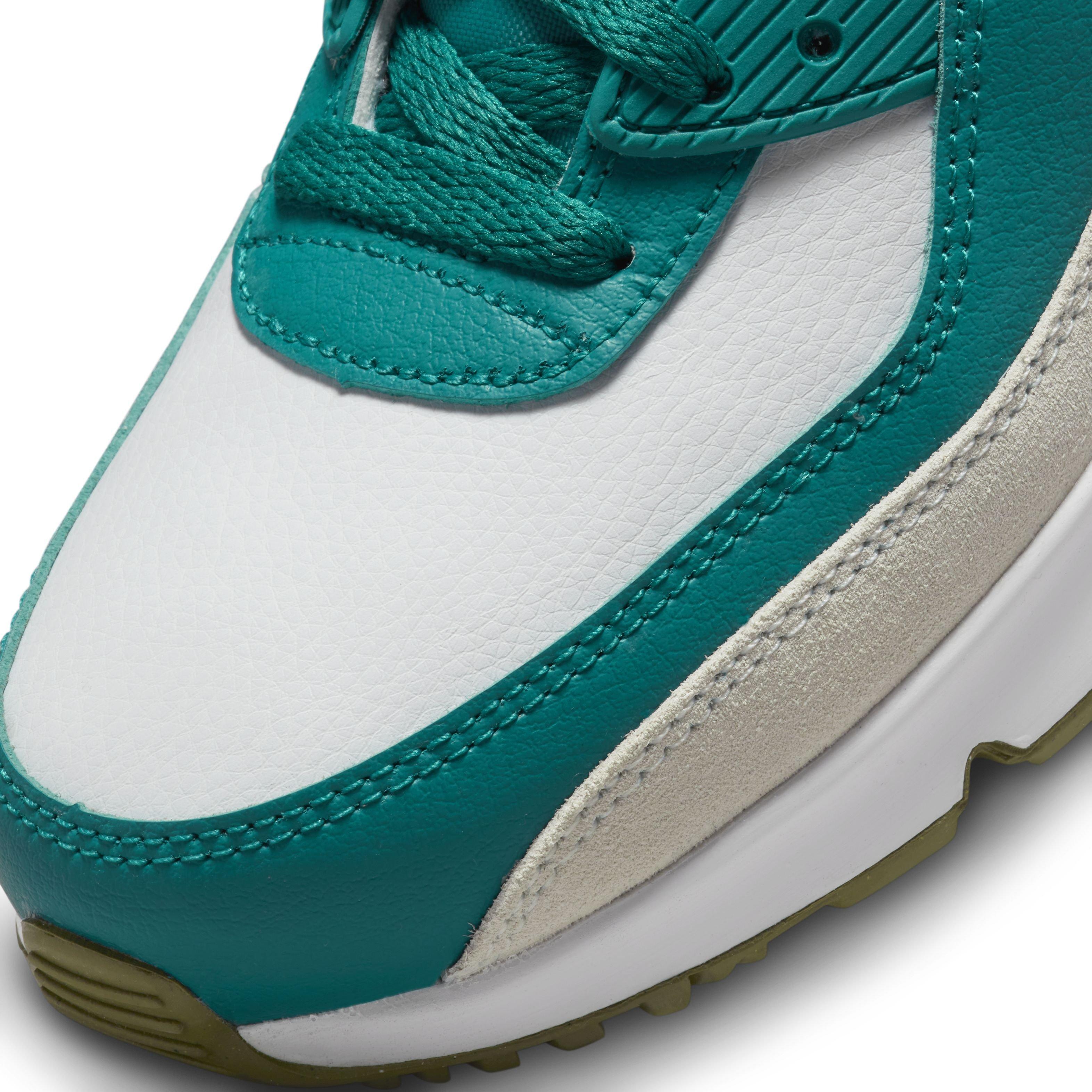 Nike Air Max 90 LTR "White/Barely Volt/Bright Spruce/Phantom" Grade School Boys' Shoe - WHITE/VOLT/SPRUCE/PHANTOM Thumbnail View 7