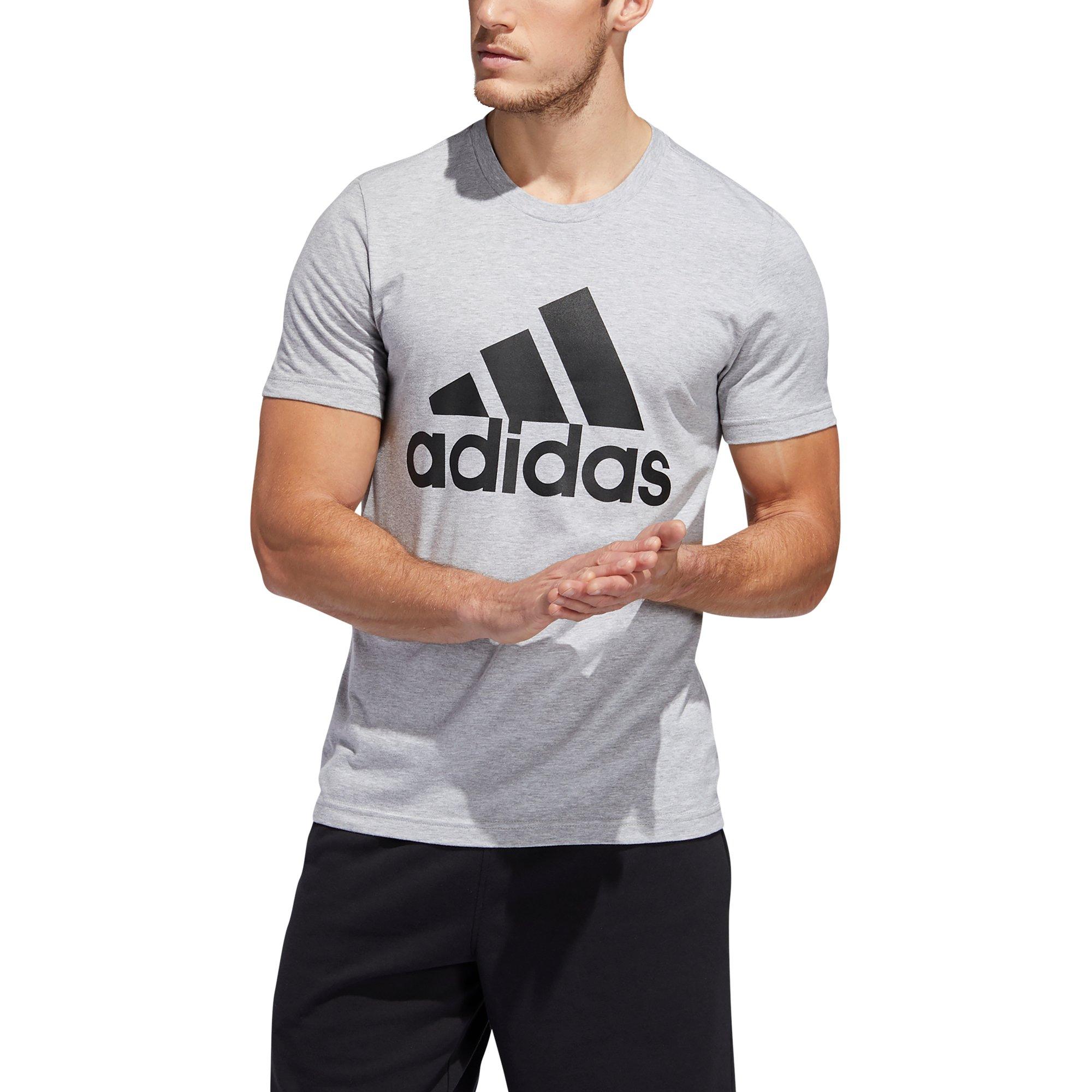 adidas Men's Basic Badge Of Sport Tee - GREY Thumbnail View 1