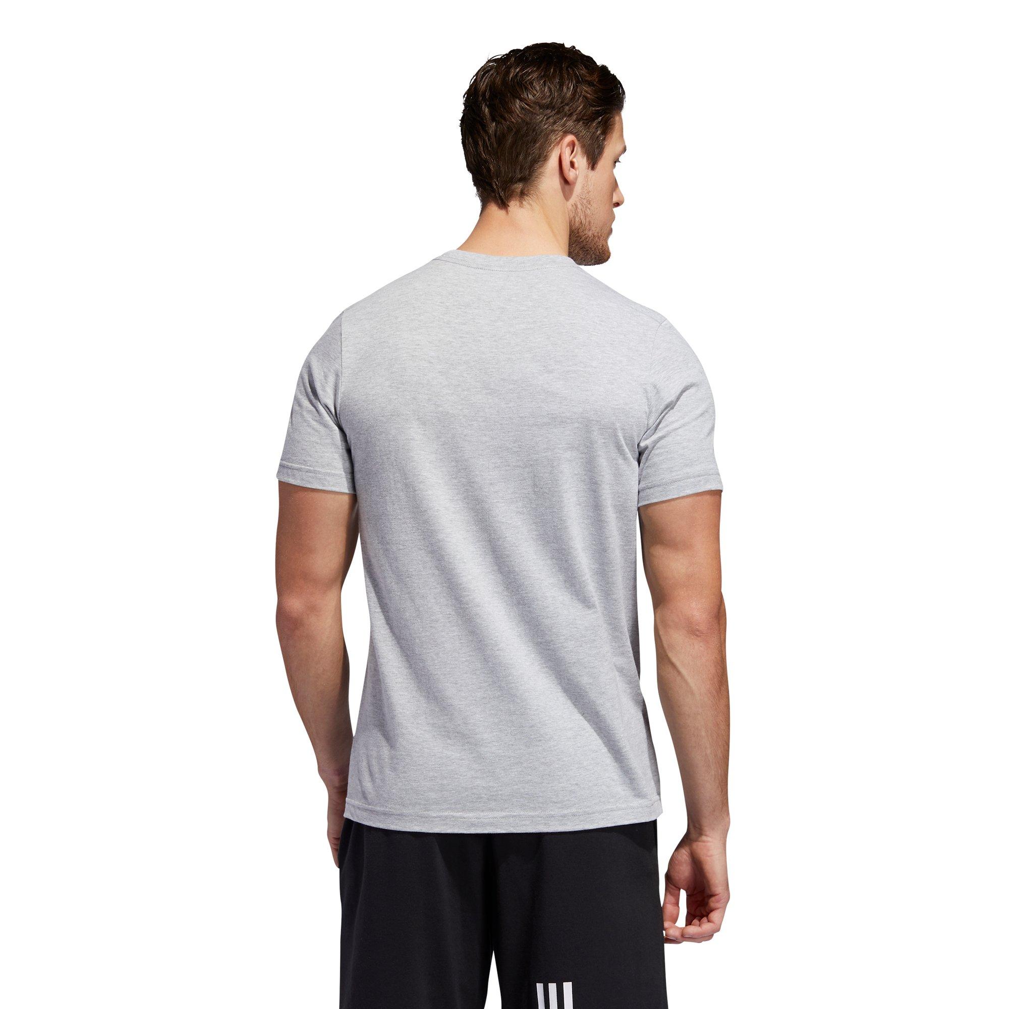 adidas Men's Basic Badge Of Sport Tee - GREY Thumbnail View 2