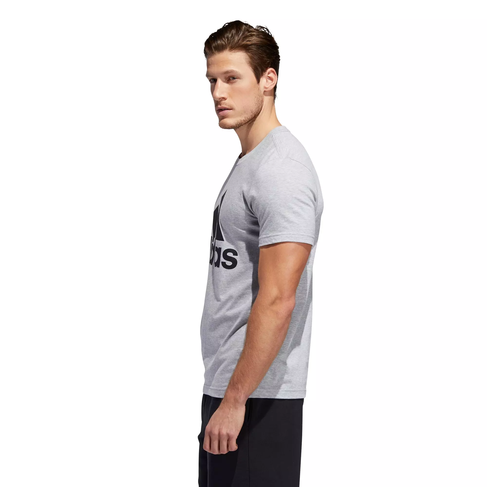 adidas Men's Basic Badge Of Sport Tee - GREY