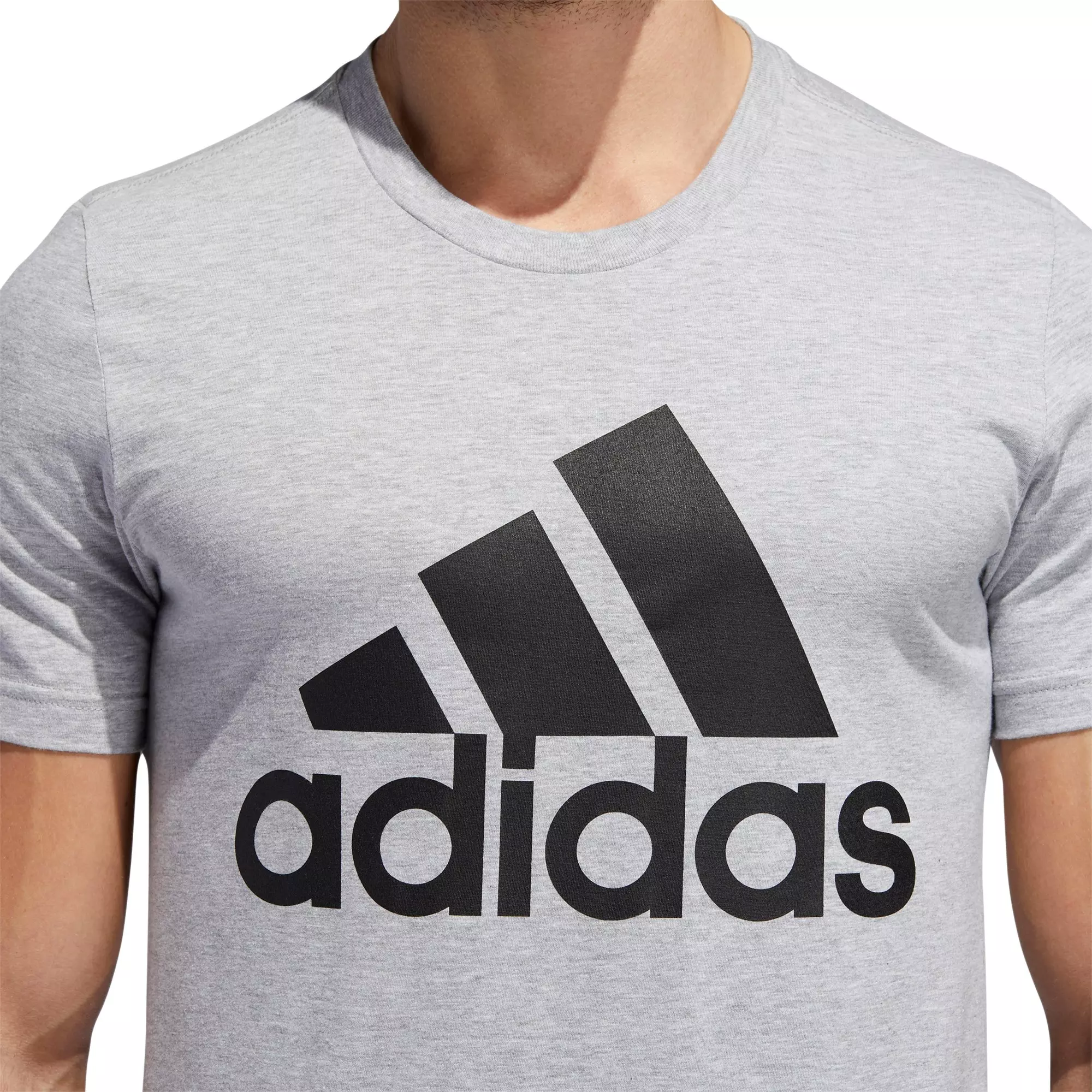adidas Men's Basic Badge Of Sport Tee - GREY