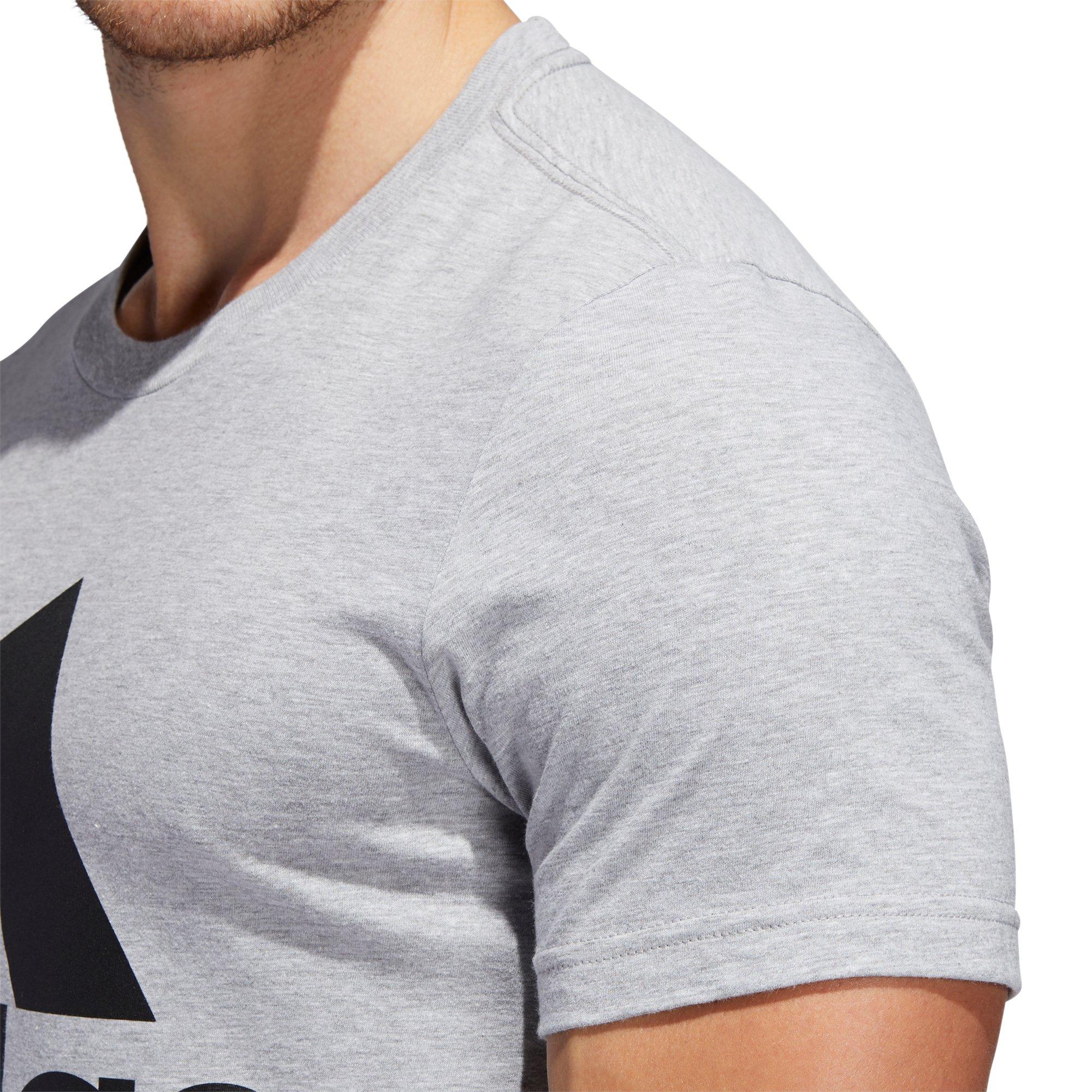 adidas Men's Basic Badge Of Sport Tee - GREY Thumbnail View 6