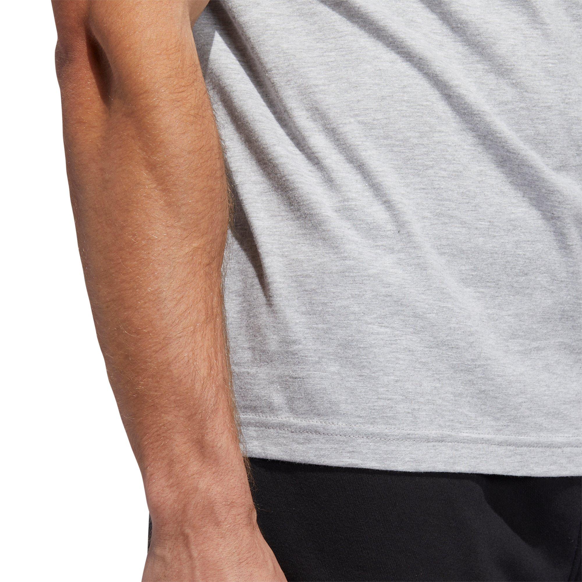 adidas Men's Basic Badge Of Sport Tee - GREY Thumbnail View 7