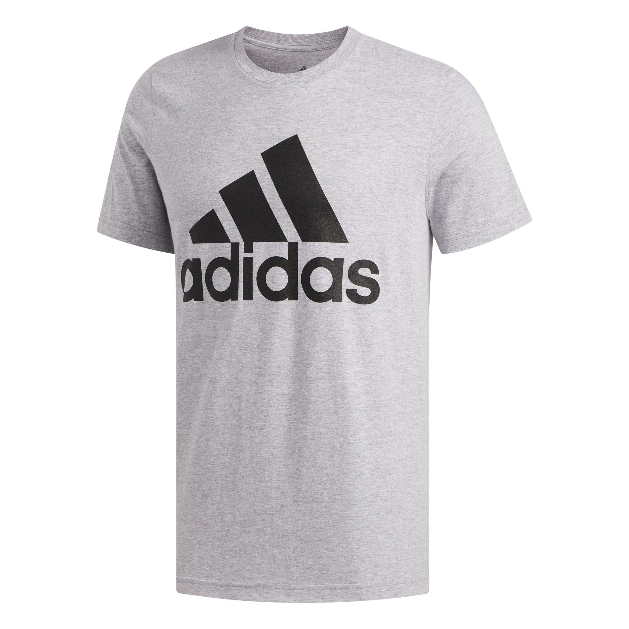 adidas Men's Basic Badge Of Sport Tee - GREY Thumbnail View 8