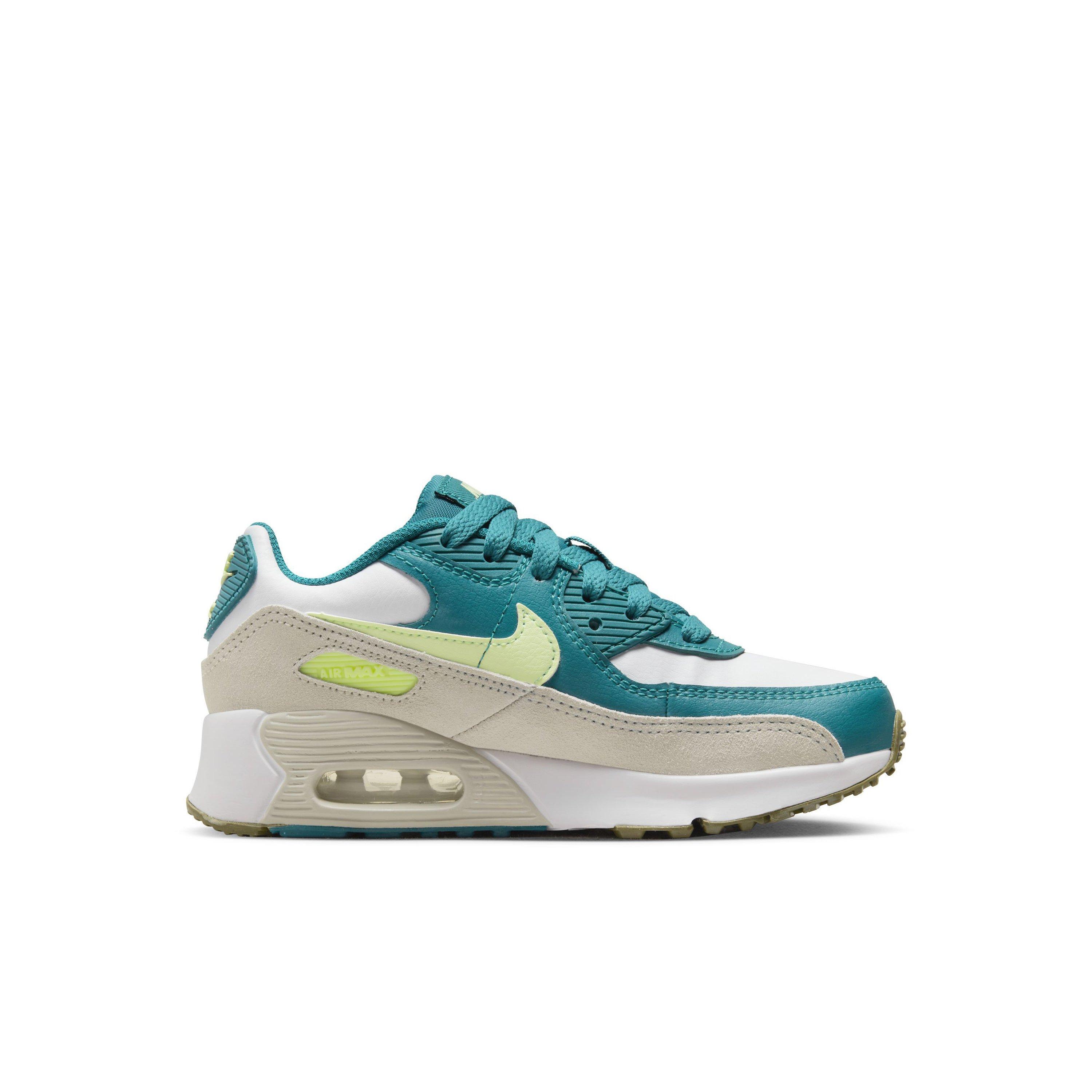 Nike Air Max 90 LTR "White/Barely Volt/Bright Spruce/Phantom" Preschool Boys' Shoe - WHITE/VOLT/SPRUCE/PHANTOM Thumbnail View 1