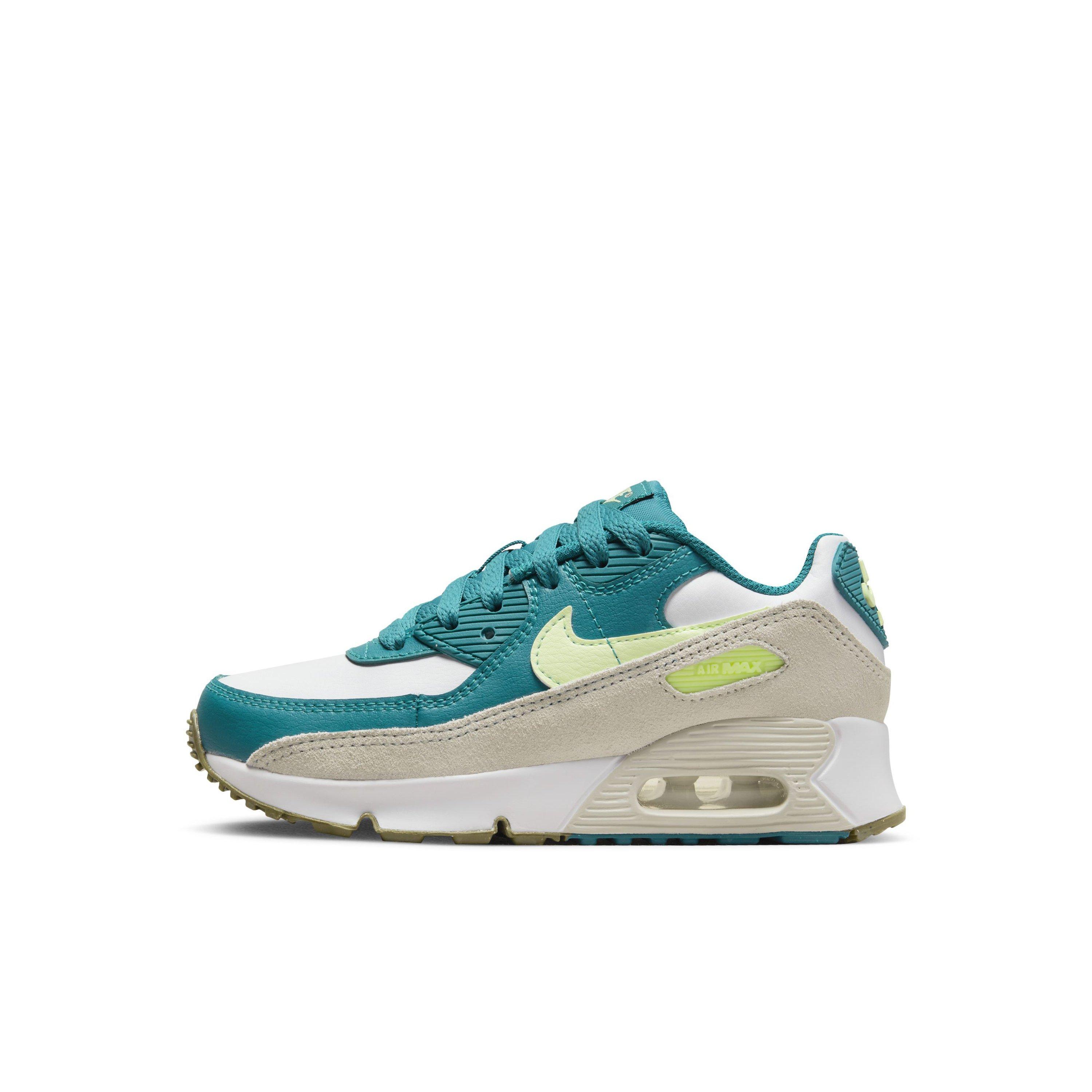 Nike Air Max 90 LTR "White/Barely Volt/Bright Spruce/Phantom" Preschool Boys' Shoe - WHITE/VOLT/SPRUCE/PHANTOM Thumbnail View 2