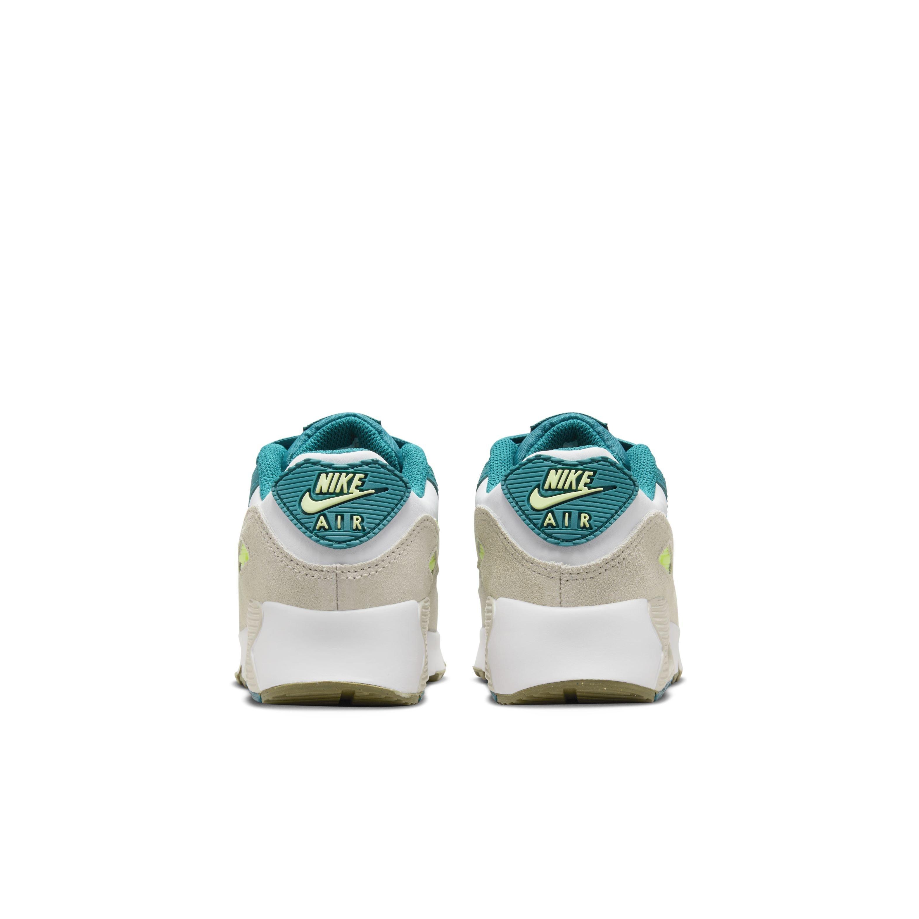 Nike Air Max 90 LTR "White/Barely Volt/Bright Spruce/Phantom" Preschool Boys' Shoe - WHITE/VOLT/SPRUCE/PHANTOM Thumbnail View 5