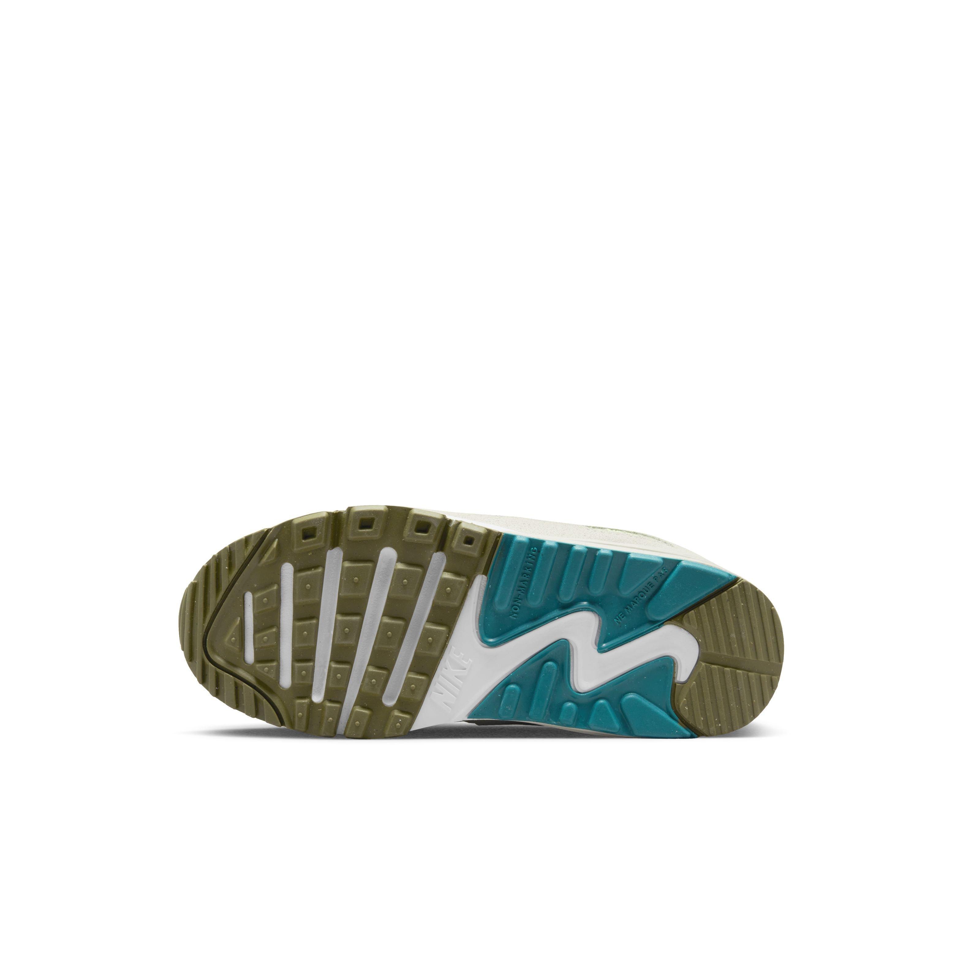 Nike Air Max 90 LTR "White/Barely Volt/Bright Spruce/Phantom" Preschool Boys' Shoe - WHITE/VOLT/SPRUCE/PHANTOM Thumbnail View 6