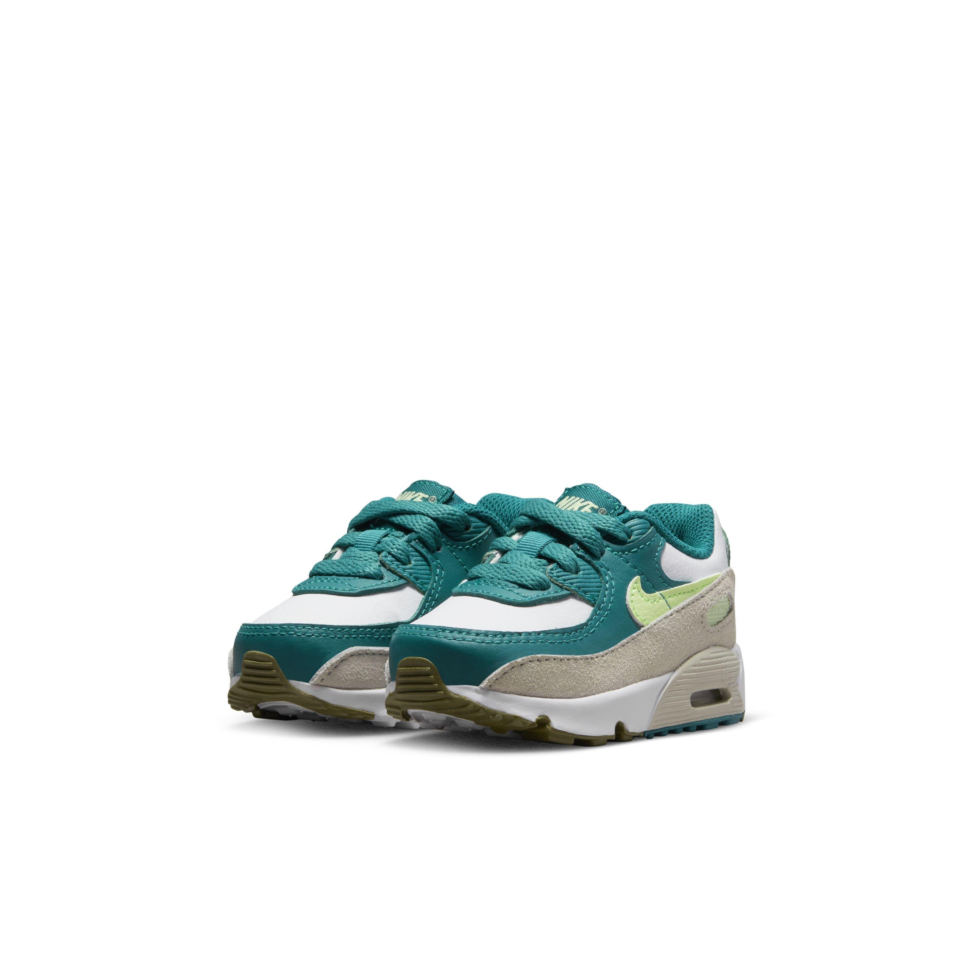 Nike Air Max 90 LTR "White/Barely Volt/Bright Spruce/Phantom" Infant Boys' Shoe - WHITE/VOLT/SPRUCE/PHANTOM Thumbnail View 3