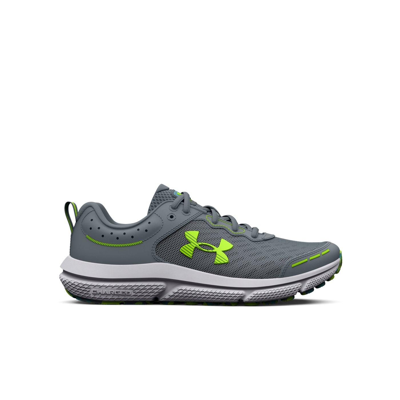Under Armour Assert 10 "Gravel/Glacier Blue" Grade School Boys' Running Shoe - GRAVEL/BLUE Thumbnail View 1