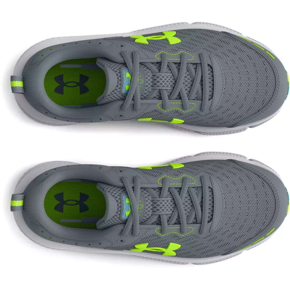 Under Armour Assert 10 "Gravel/Glacier Blue" Grade School Boys' Running Shoe - GRAVEL/BLUE