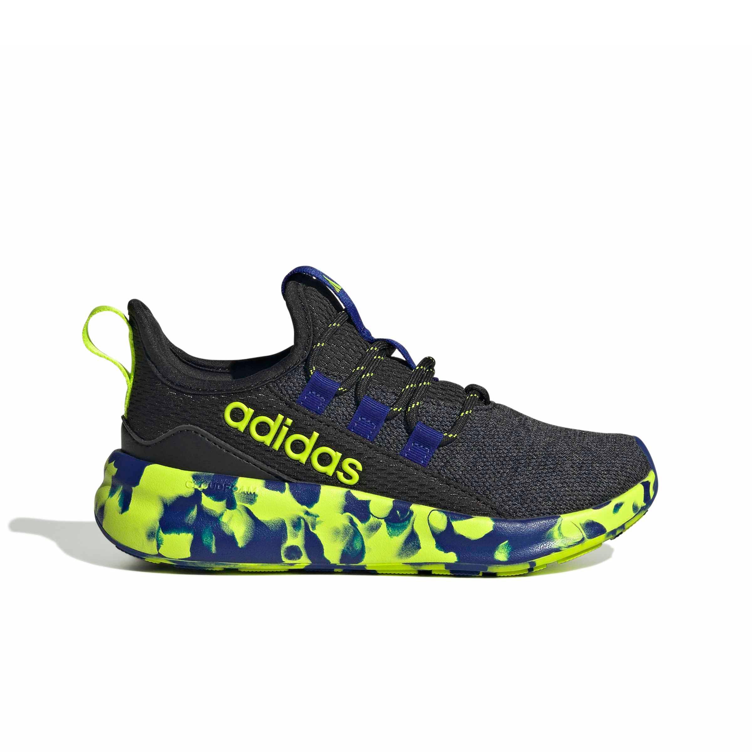 adidas Lite Racer Adapt 8.0 "Core Black/Solar Slime/Mystery Ink" Grade School Boys' Shoe - BLACK/SLIME/INK
