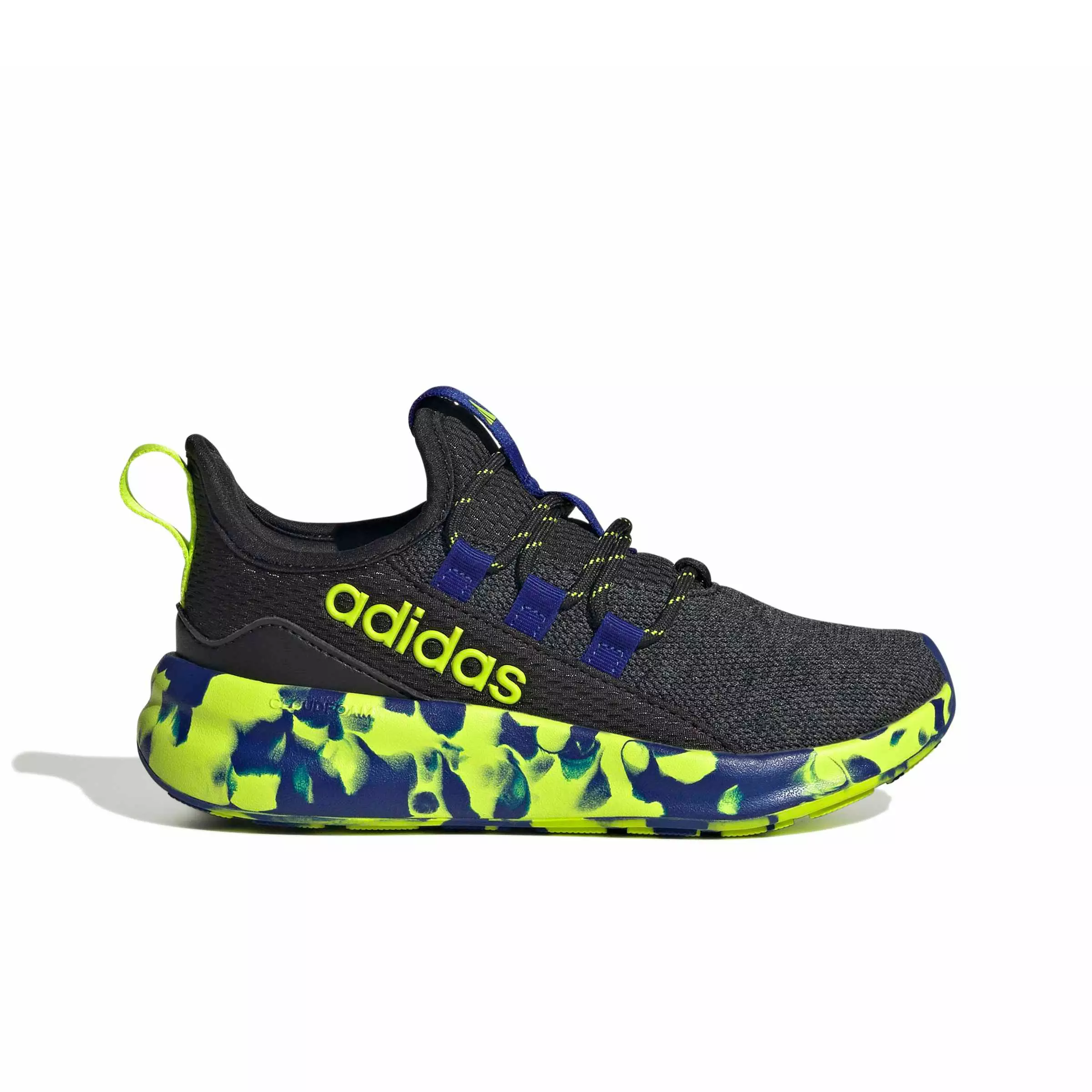 adidas Lite Racer Adapt 8.0 "Core Black/Solar Slime/Mystery Ink" Grade School Boys' Shoe - BLACK/SLIME/INK