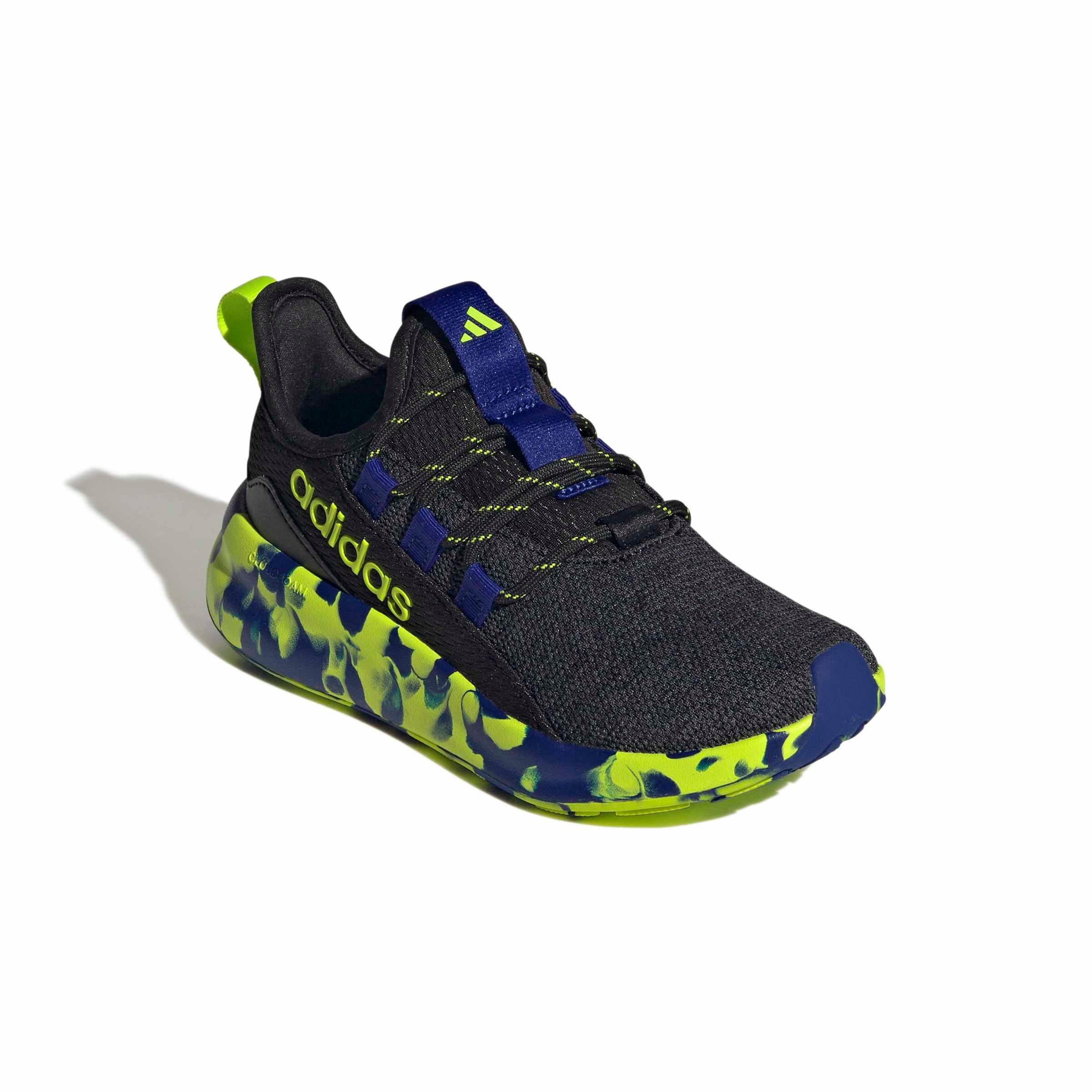 adidas Lite Racer Adapt 8.0 "Core Black/Solar Slime/Mystery Ink" Grade School Boys' Shoe - BLACK/SLIME/INK
