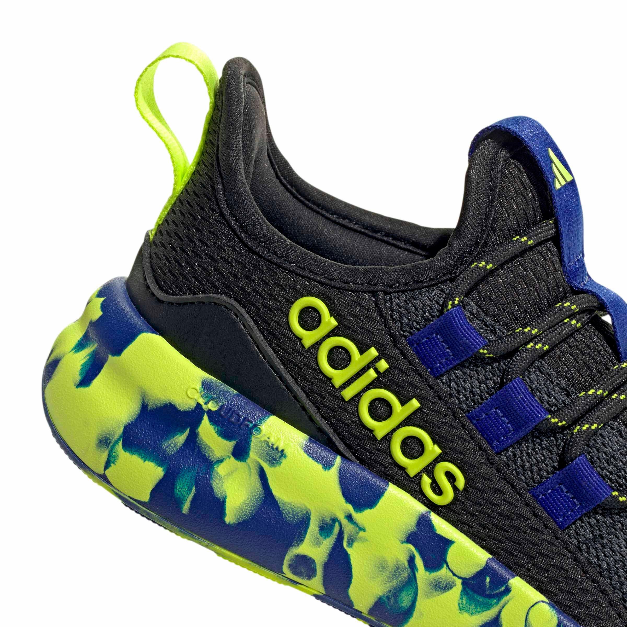adidas Lite Racer Adapt 8.0 "Core Black/Solar Slime/Mystery Ink" Grade School Boys' Shoe - BLACK/SLIME/INK