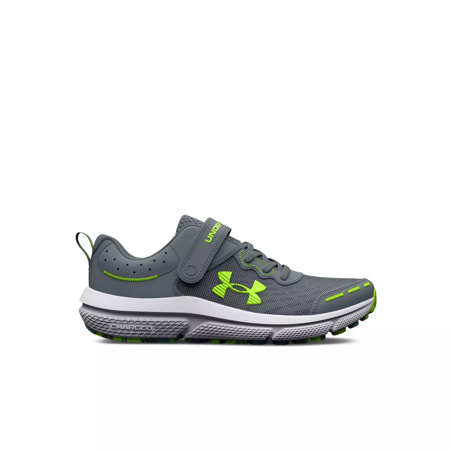 Under Armour Assert 10 AC "Gravel/Glacier Blue" Preschool Boys' Running Shoe - GRAVEL/BLUE