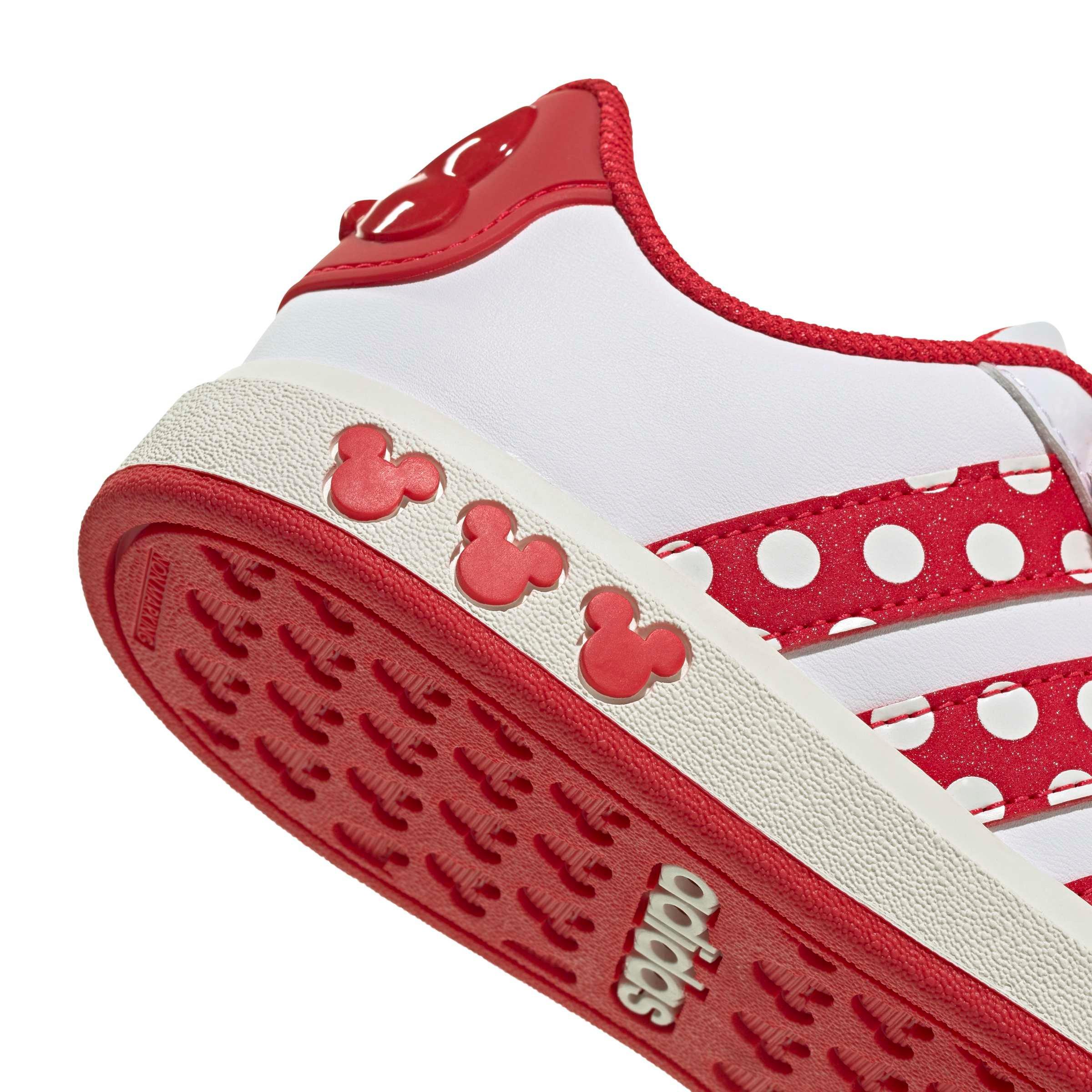 adidas Disney Minnie Mouse Grand Court "Ftwr White/Pure Ruby/Off White" Grade School Girls' Shoe - WHITE/RUBY/OFF WHITE