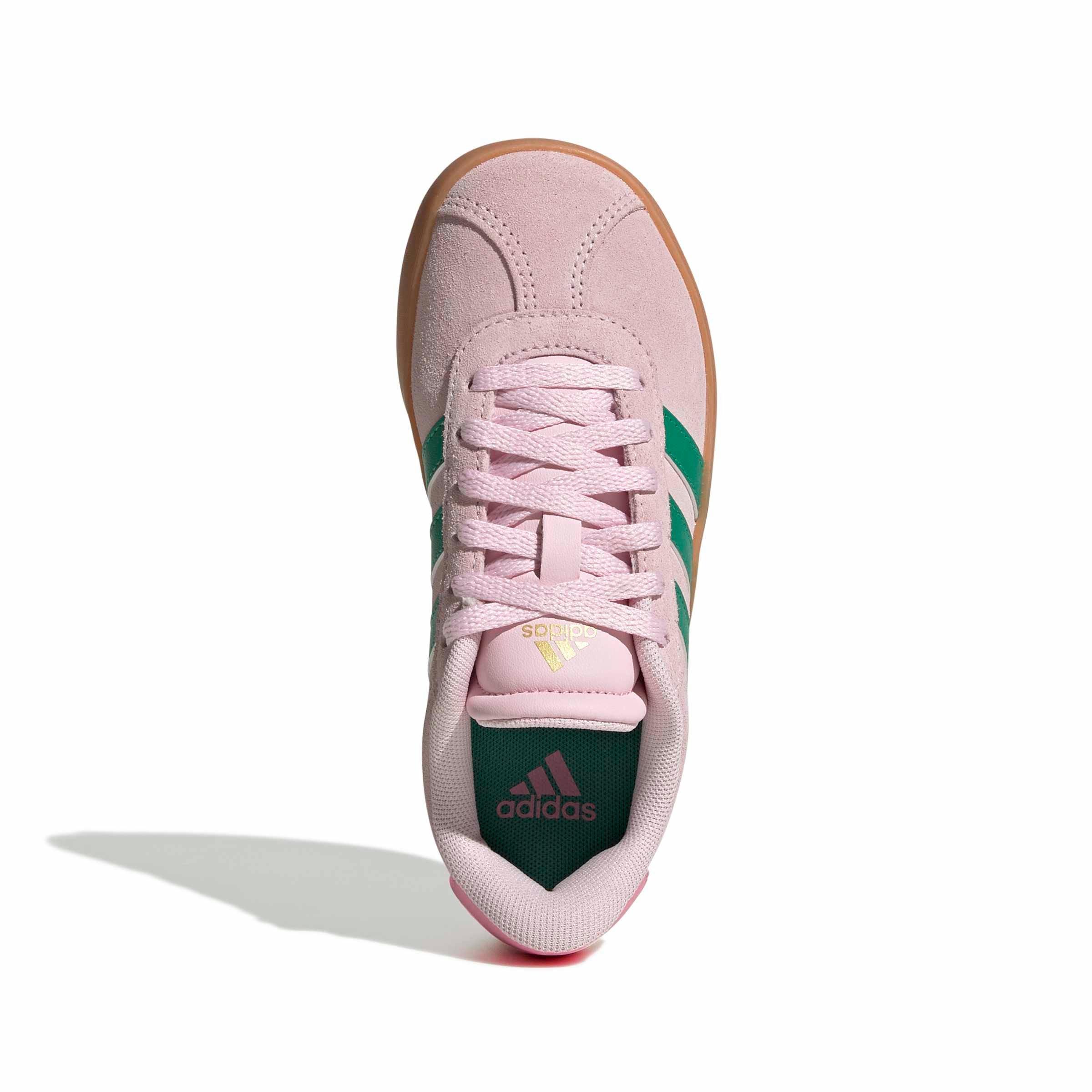 adidas VL Court 3.0 "Clear Pink/Court Green/Gum 2" Grade School Girls' Shoe - PINK/GREEN/GUM