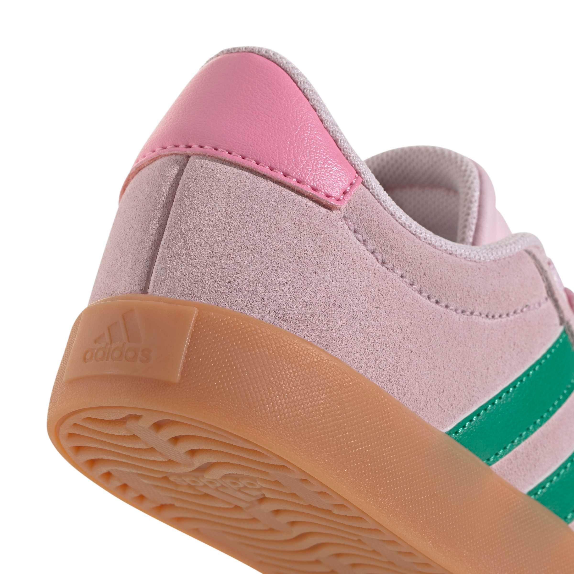 adidas VL Court 3.0 "Clear Pink/Court Green/Gum 2" Grade School Girls' Shoe - PINK/GREEN/GUM