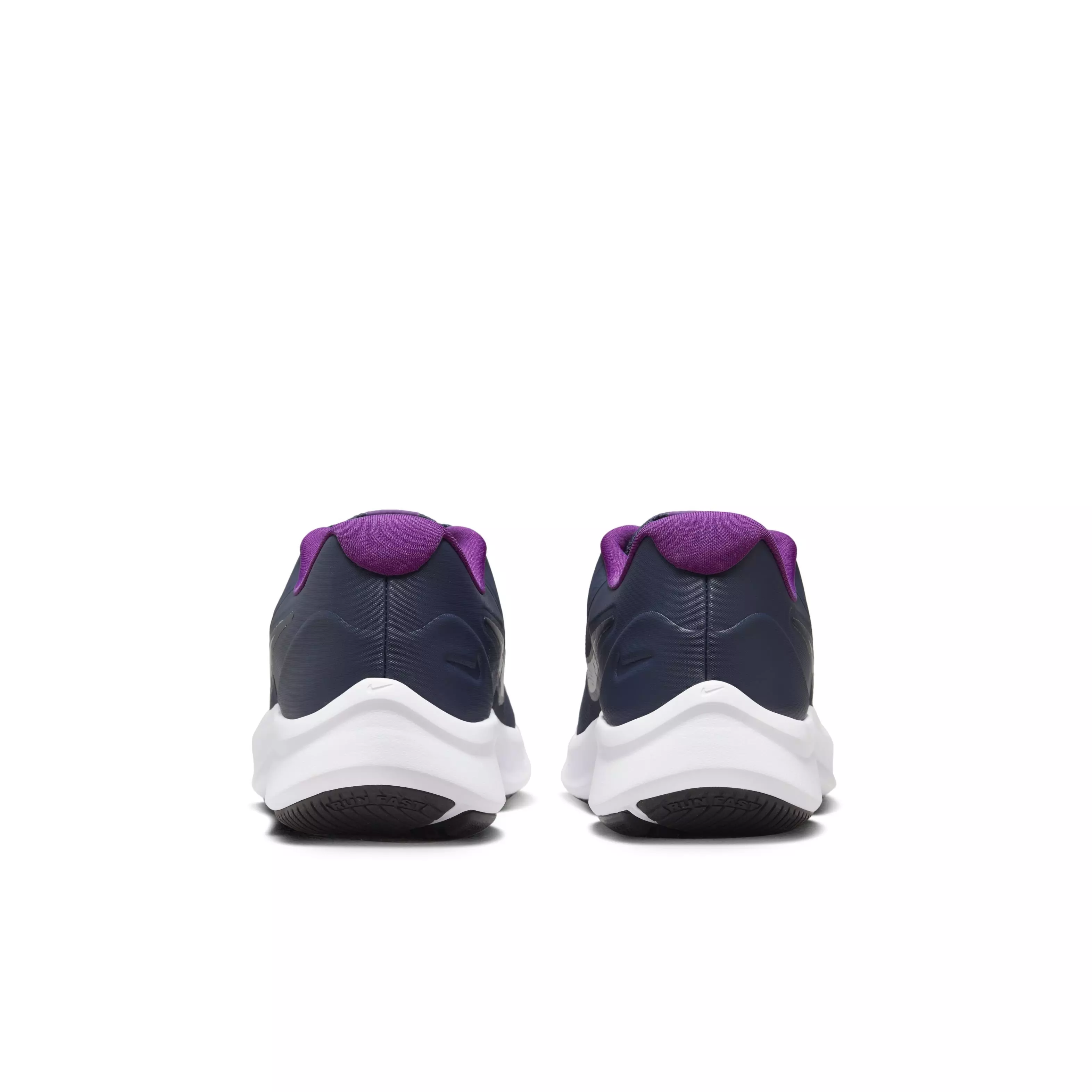 Nike Star Runner 3 "Midnight Navy/Metallic Silver" Grade School Boy's Running Shoe - NAVY/SILVER