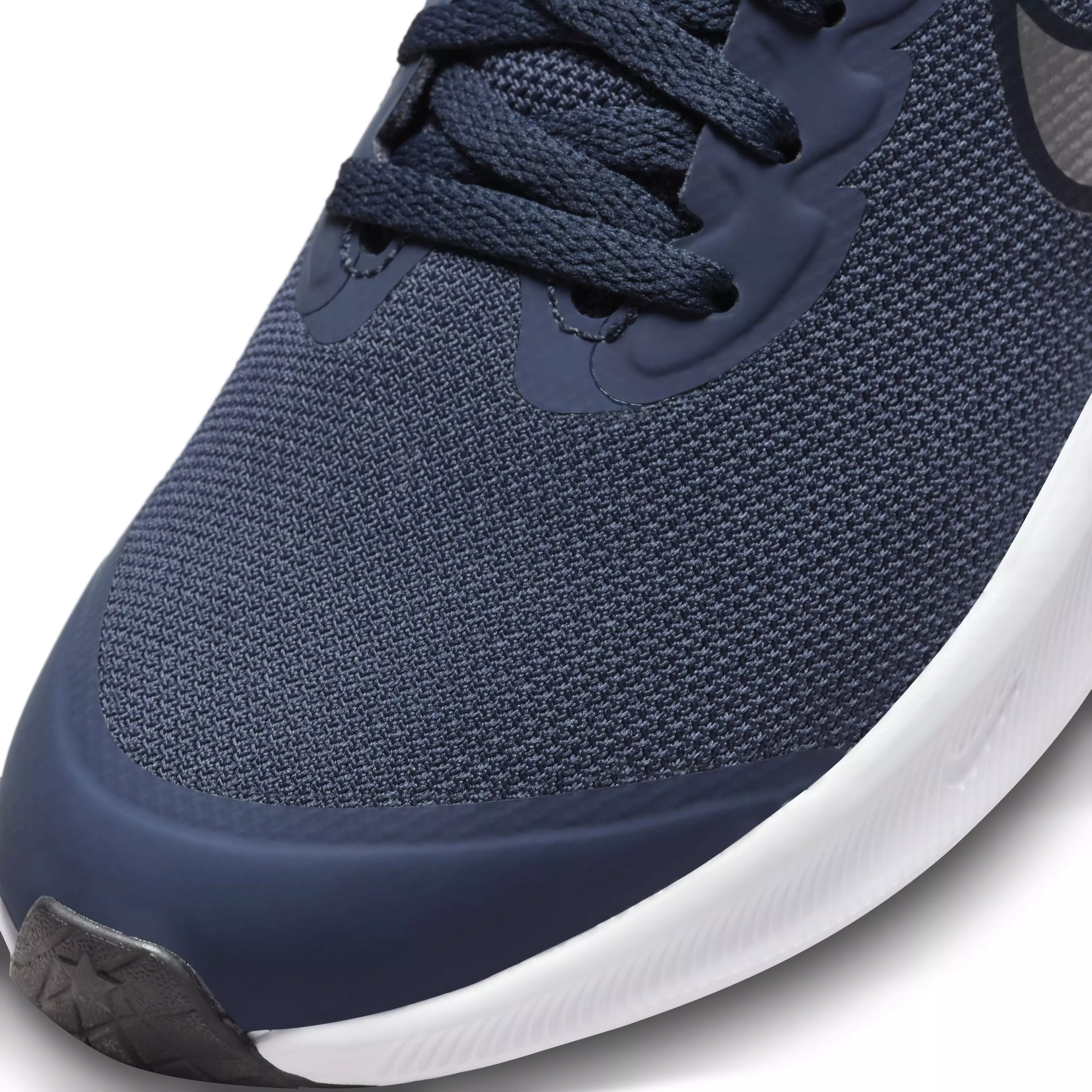 Nike Star Runner 3 "Midnight Navy/Metallic Silver" Grade School Boy's Running Shoe - NAVY/SILVER