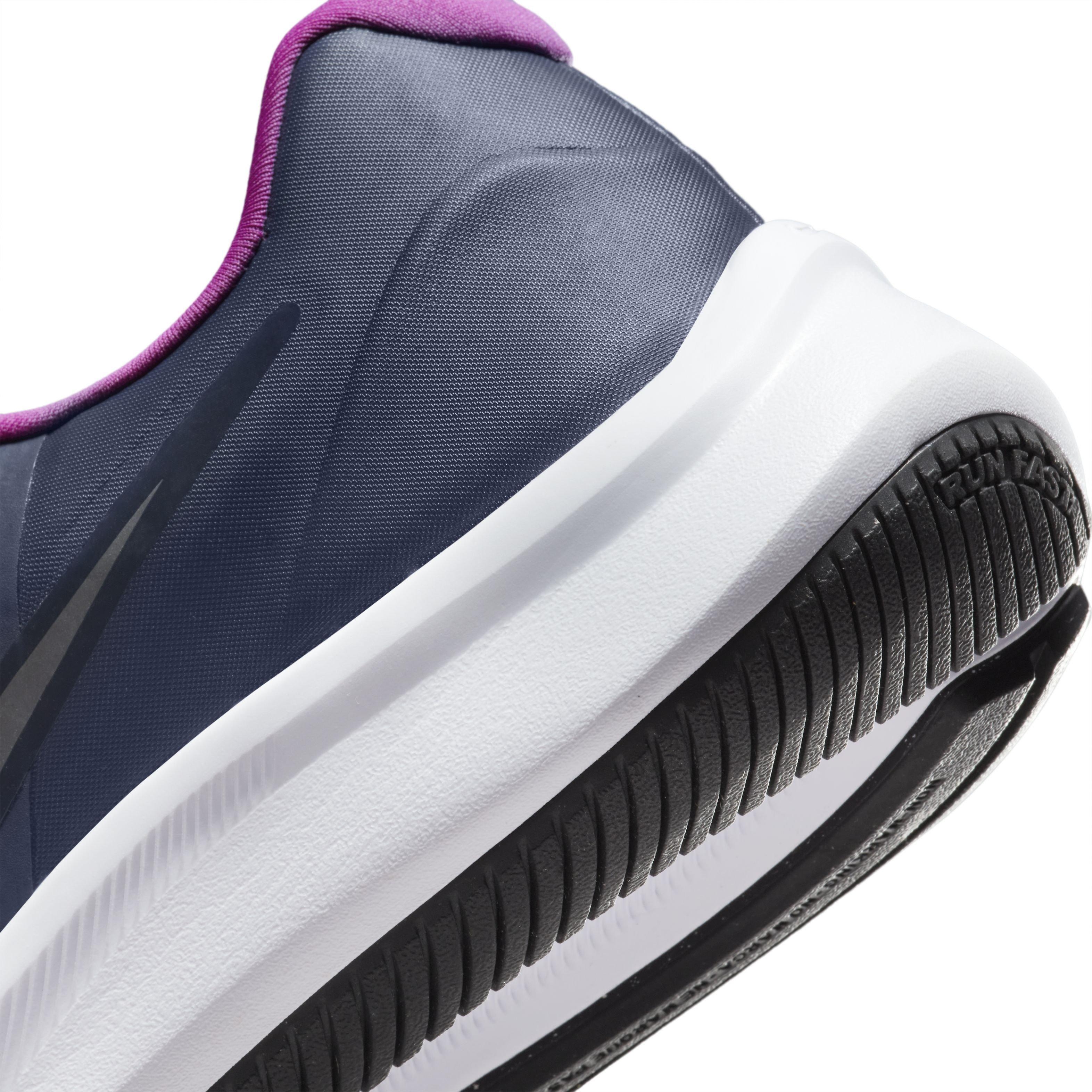 Nike Star Runner 3 Grade School Boy's "Midnight Navy/Metallic Silver" Running Shoe