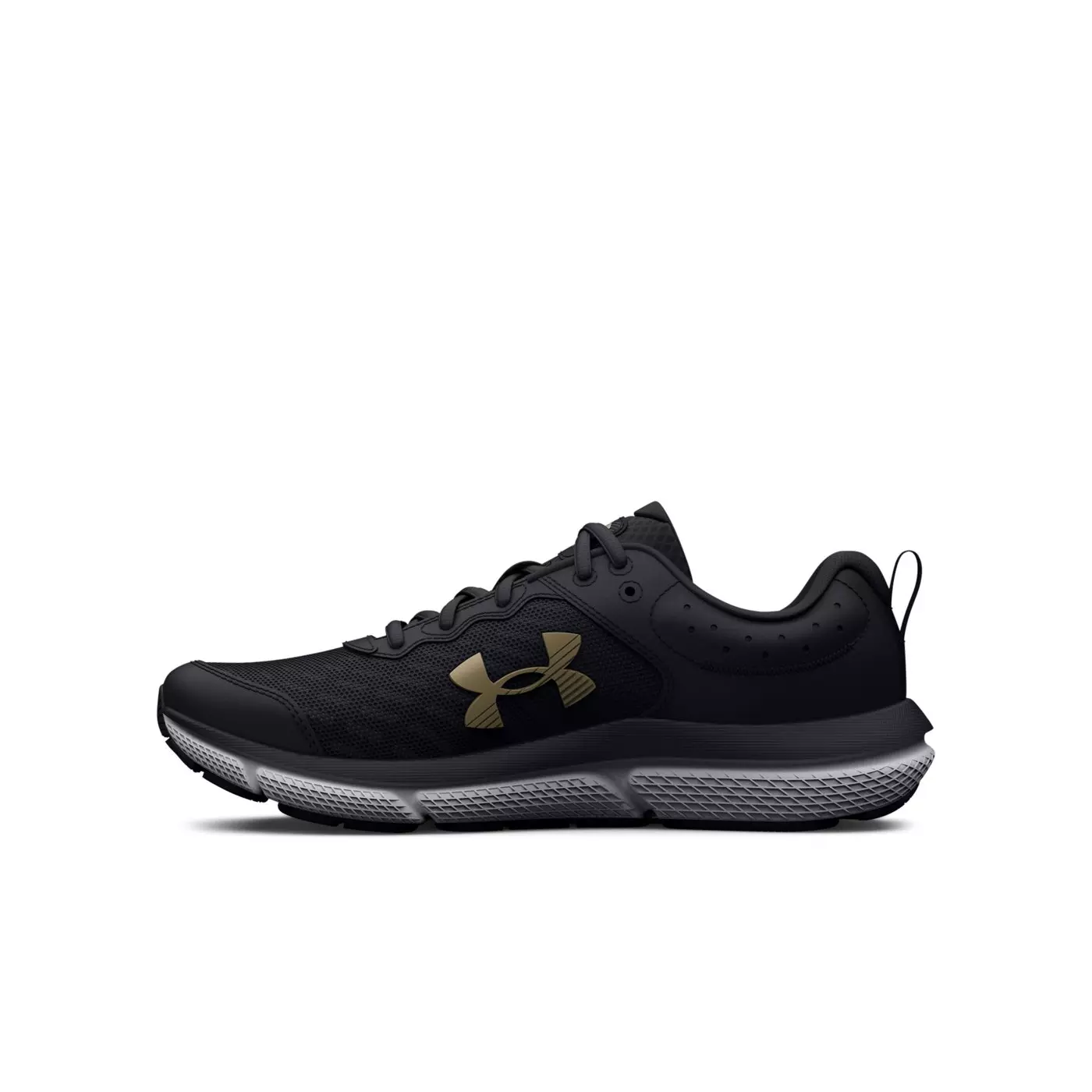 Under Armour Assert 10 "Black/Metallic Gold" Grade School Girls' Running Shoe - BLACK/GOLD