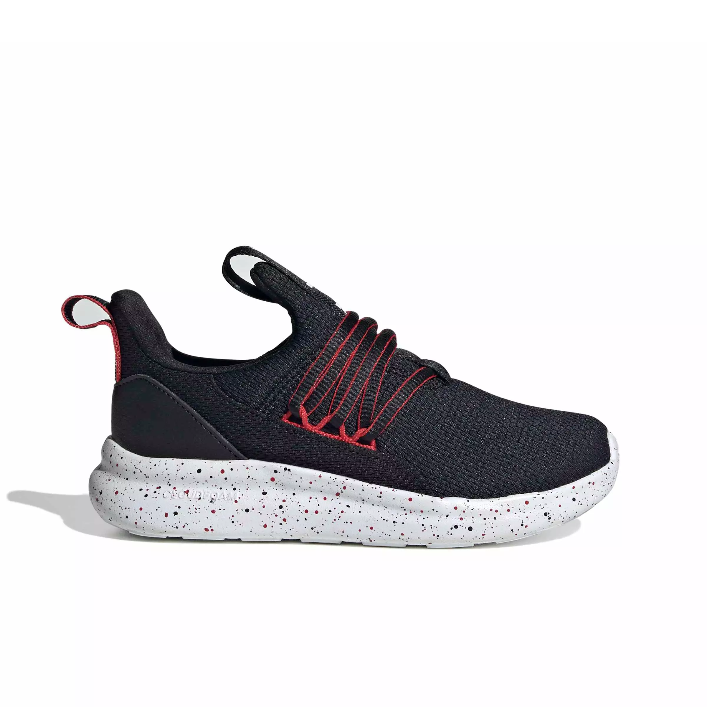 adidas Lite Racer Adapt 7.0 "Core Black/Ftwr White/Better Scarlet" Grade School Boys' Shoe - BLACK/WHITE/SCARLET