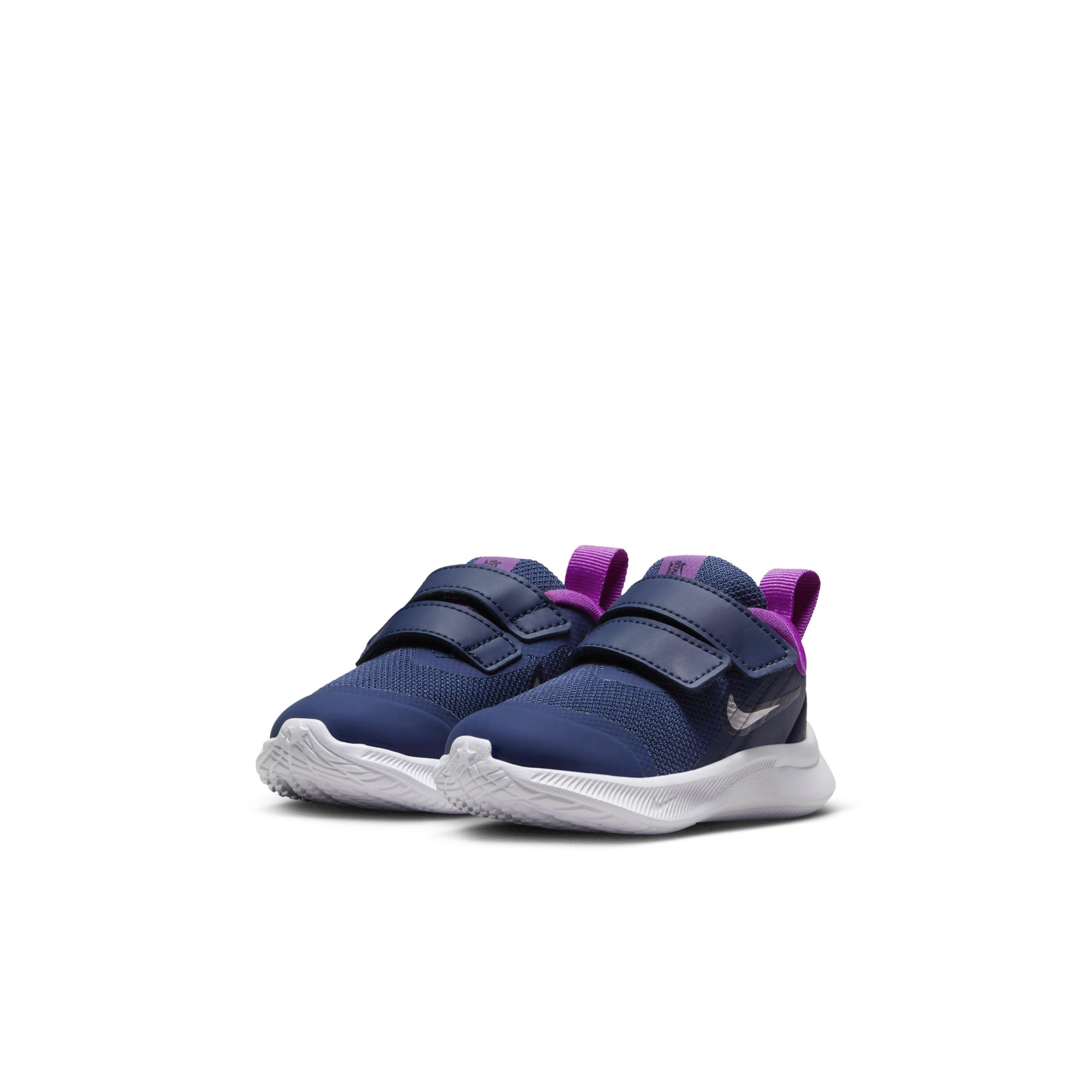 Nike Star Runner 3 "Midnight Navy/Metallic Silver" Infant Boys' Running Shoe - NAVY/SILVER Thumbnail View 3