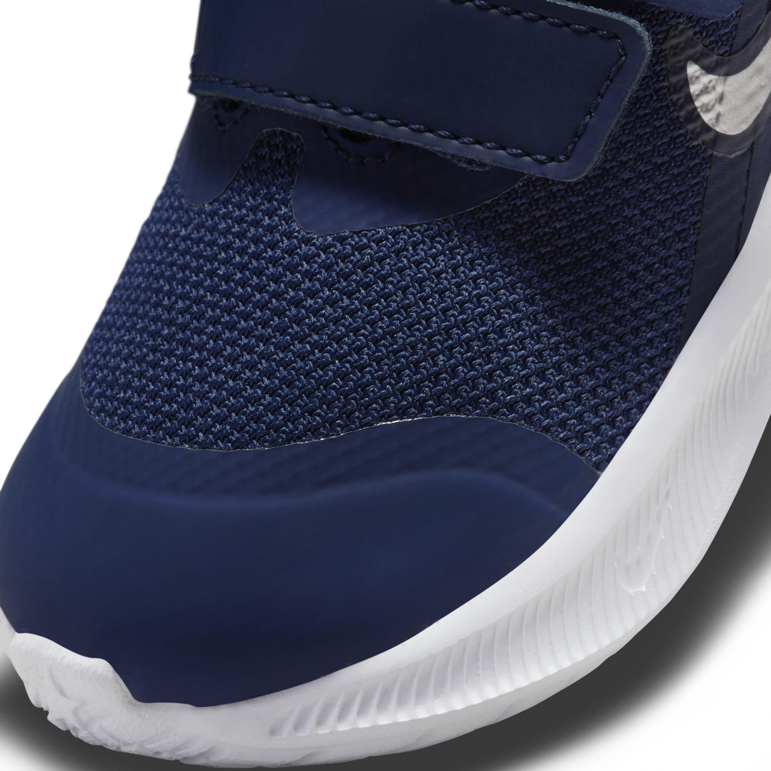 Nike Star Runner 3 "Midnight Navy/Metallic Silver" Infant Boys' Running Shoe - NAVY/SILVER Thumbnail View 7