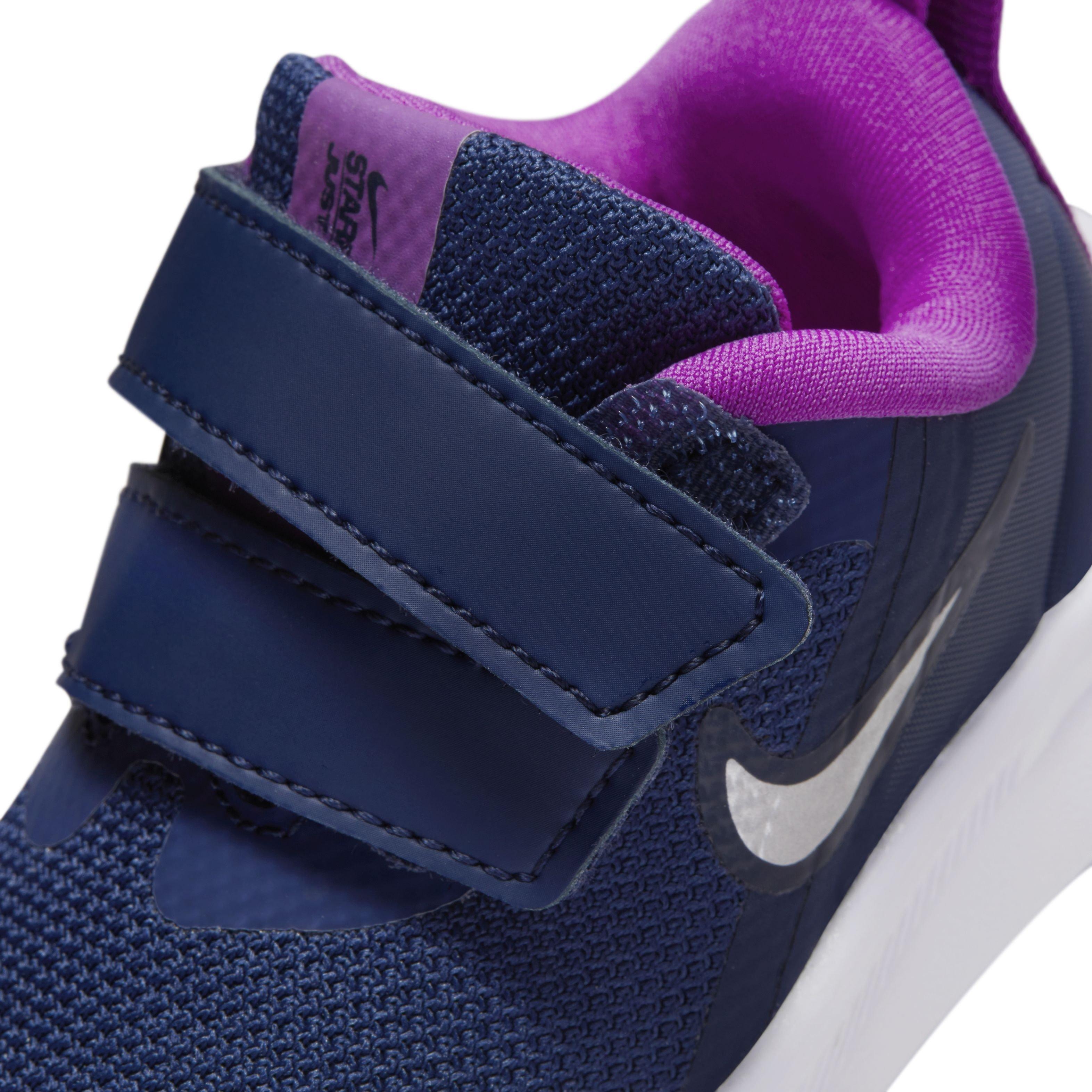 Nike Star Runner 3 "Midnight Navy/Metallic Silver" Infant Boys' Running Shoe - NAVY/SILVER Thumbnail View 8