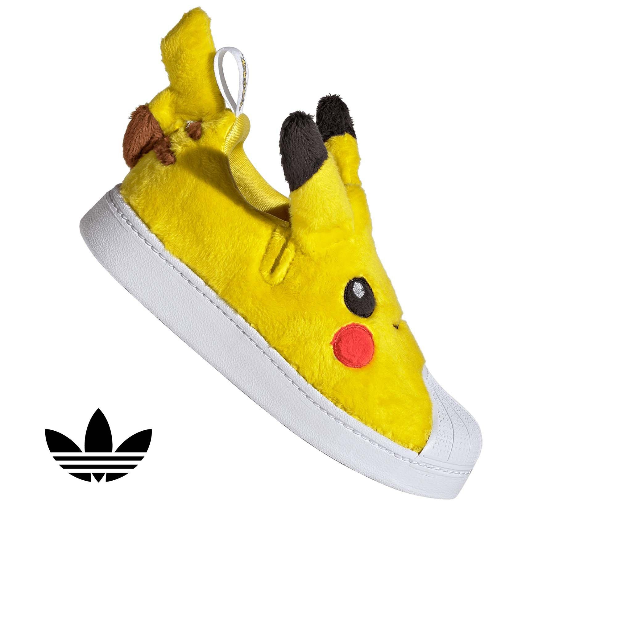 adidas Originals Pokémon Superstar Quickon "Pikachu" Grade School Kids' Shoe - YELLOW/BLACK/WHITE