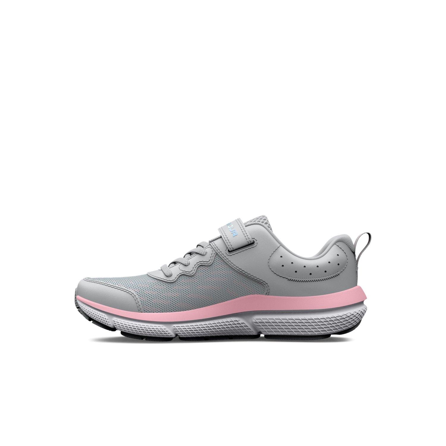 Under Armour Assert 10 AC Preschool Girls' "Halo Grey/Pink Sugar" Running Shoe