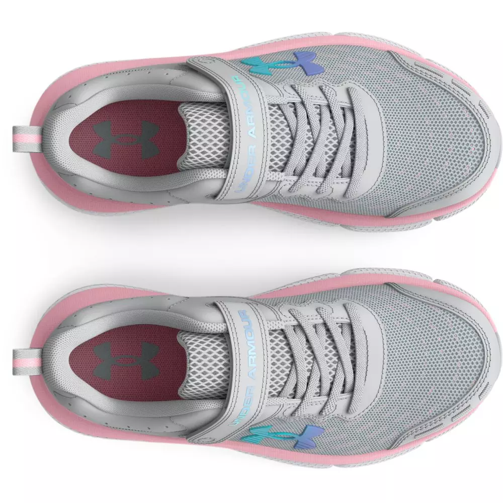 Under Armour Assert 10 AC "Halo Grey/Pink Sugar" Preschool Girls' Running Shoe - GREY/PINK