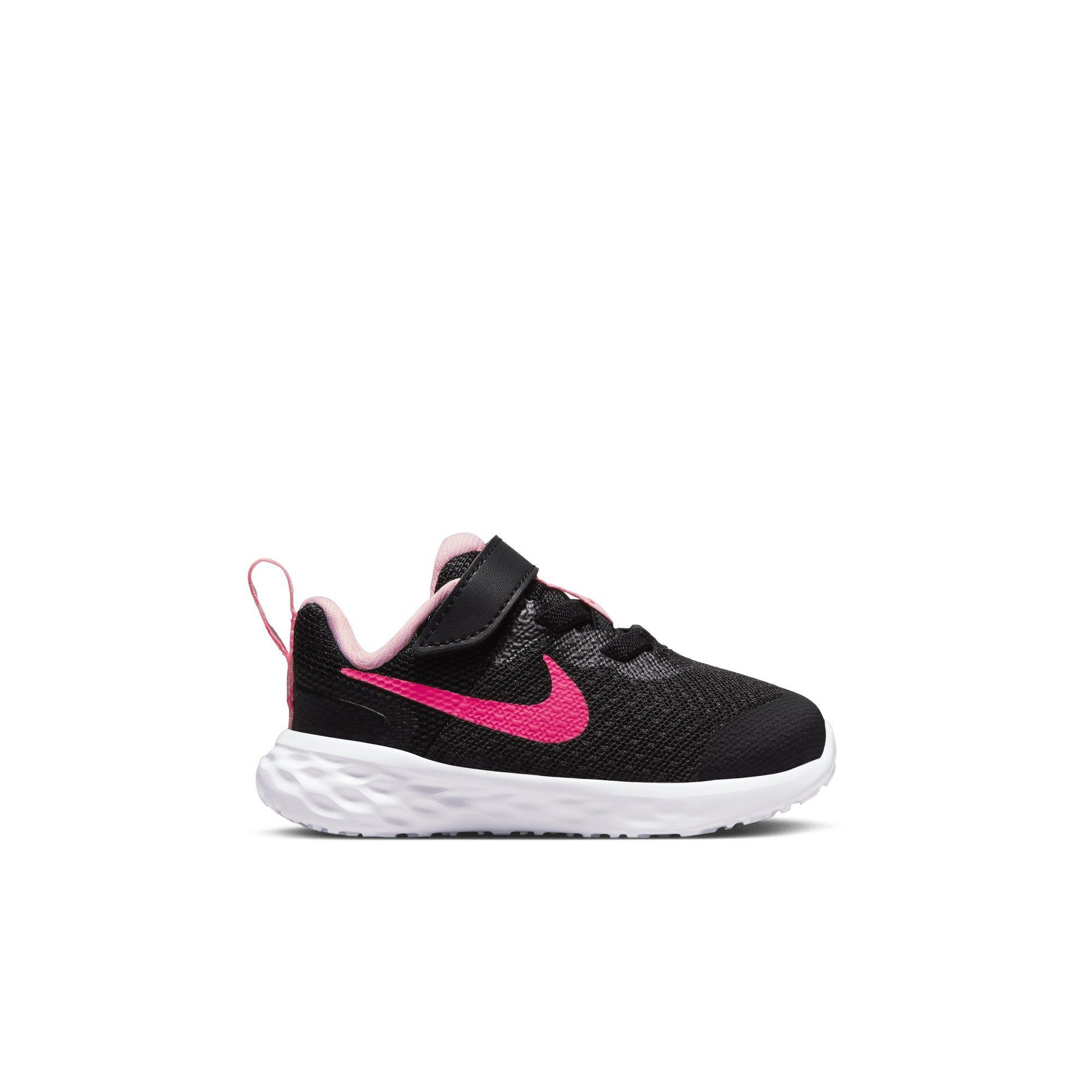 Nike Revolution 6 "Black/Hyper Pink/Pink Foam" Infant Girls' Running Shoe - BLACK/PINK/PINK Thumbnail View 1