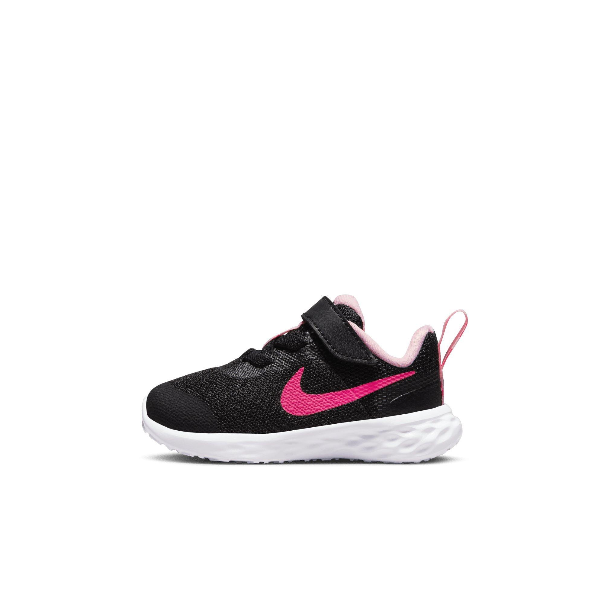Nike Revolution 6 "Black/Hyper Pink/Pink Foam" Infant Girls' Running Shoe - BLACK/PINK/PINK Thumbnail View 2
